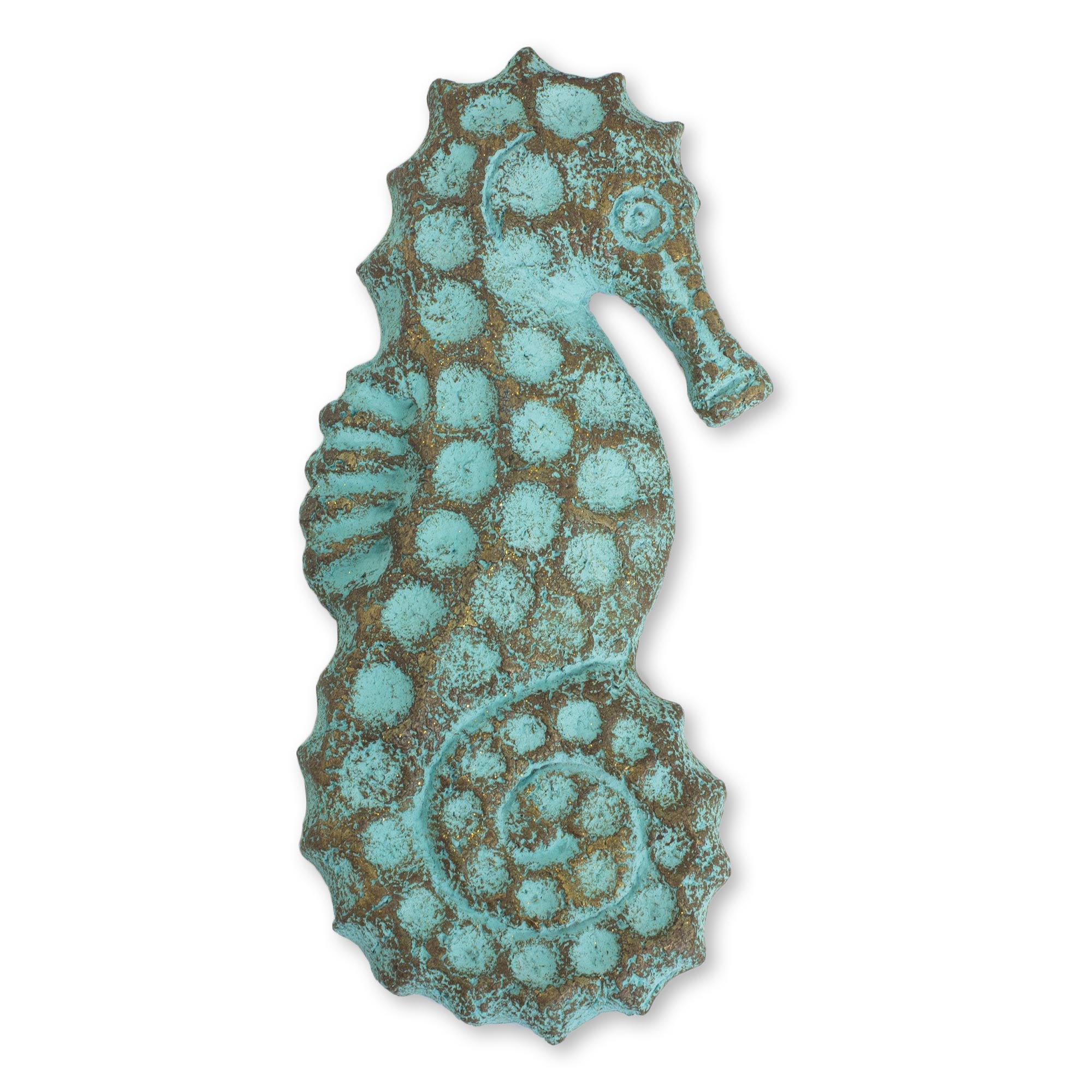 Premium Seahorse Omen Wall Sculpture - Handmade Recycled Art from Thailand