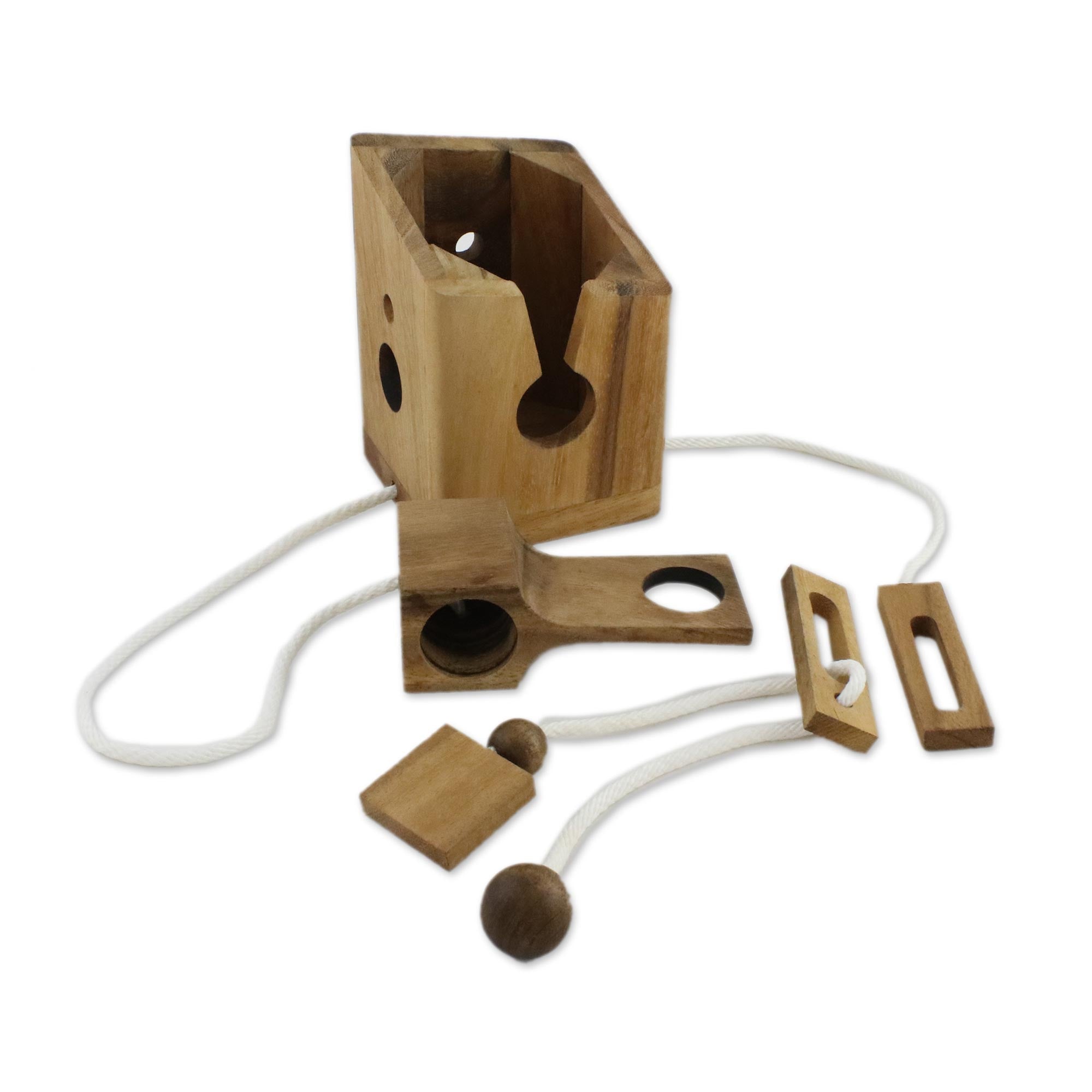 Premium Wooden Wine Bottle Holder & Puzzle - Ultimate Dinner Party Conversation Starter