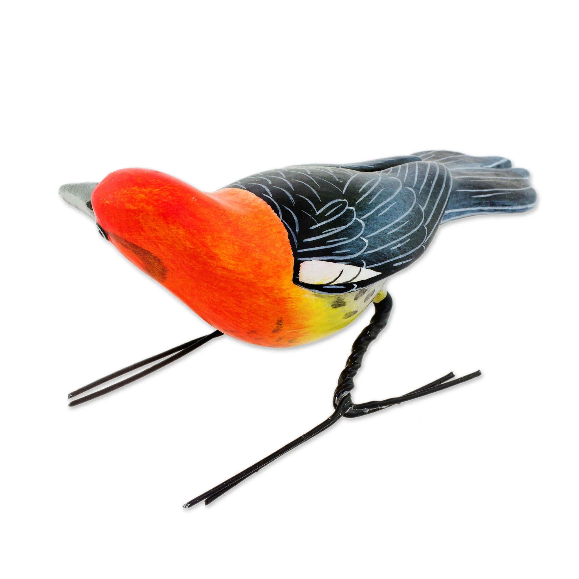 Premium Handcrafted Woodpecker Ceramic Figurine - Authentic Guatemalan Art