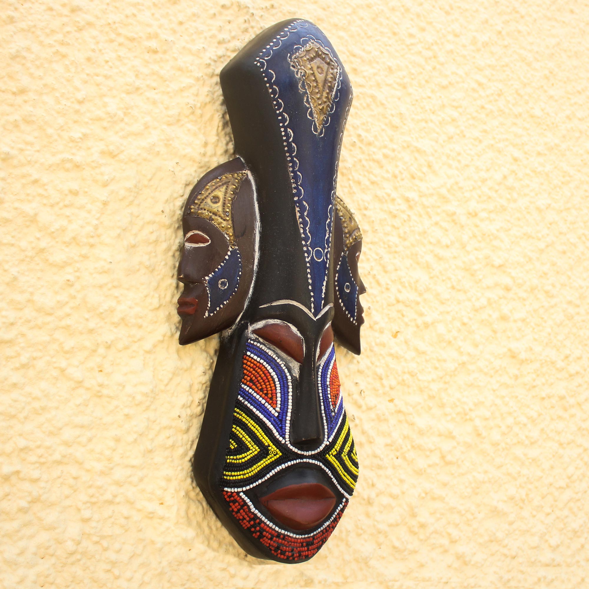 Premium Handcrafted African Wall Mask - 'Glorious Work' by Awudu Saaed