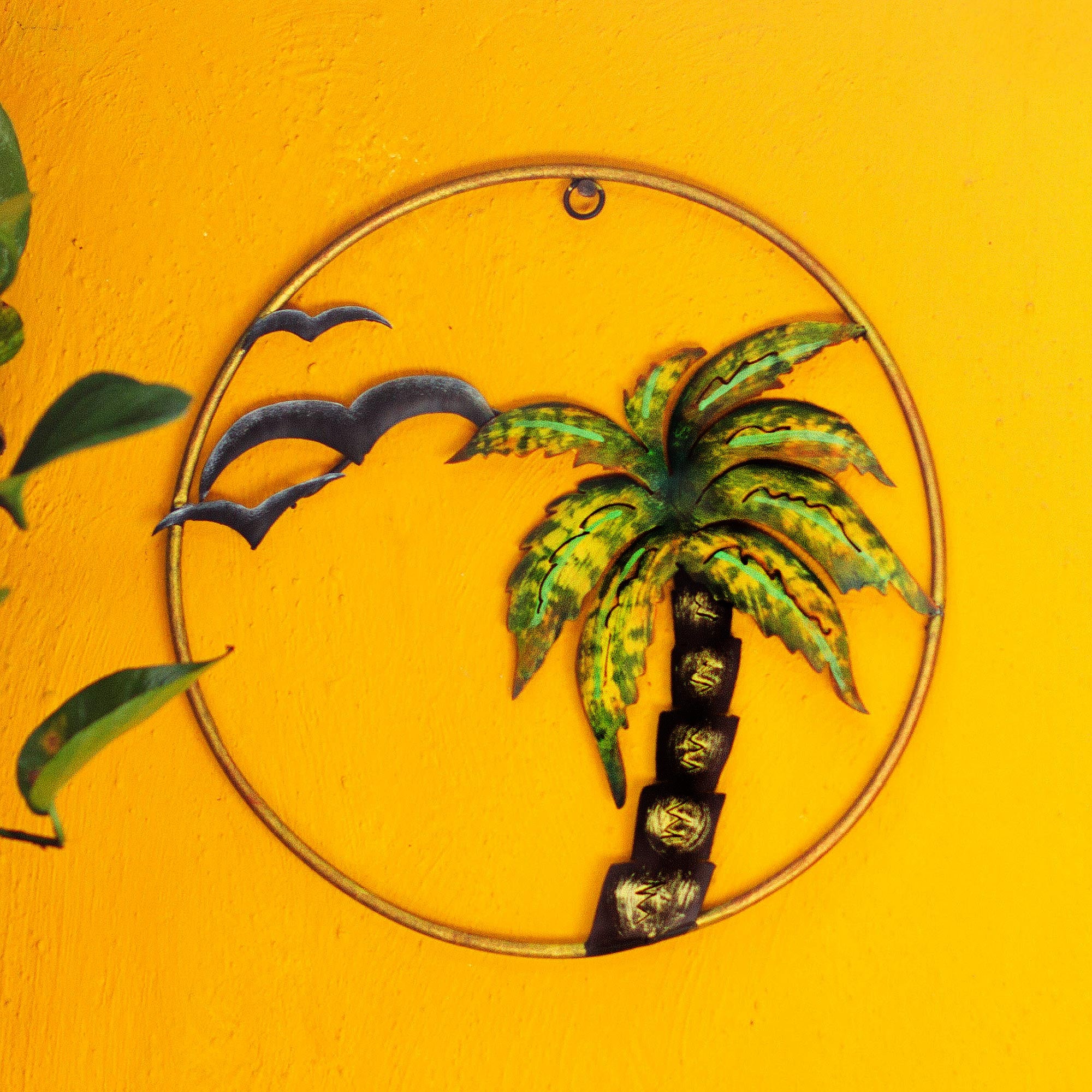 Premium Handcrafted Tropical Iron Wall Art – Evening at the Beach