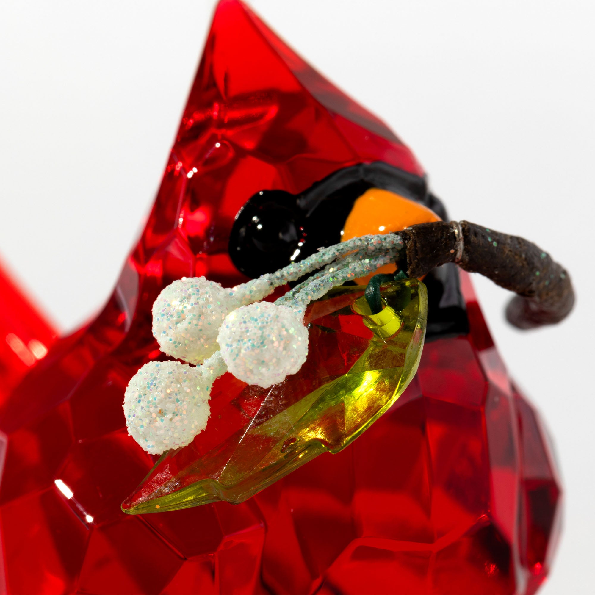 Premium Holiday Sparkle: Sweet Birds & Mistletoe Ornament Set