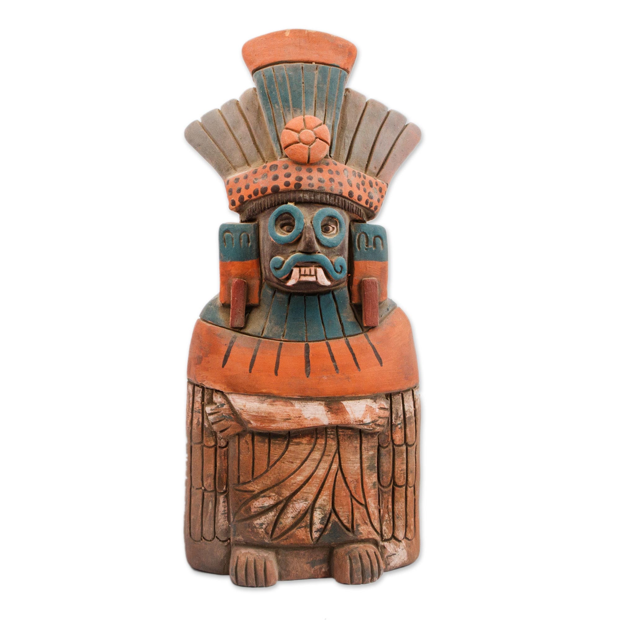 Premium Tlaloc Rustic Ceramic Sculpture – Handcrafted Mexican Art