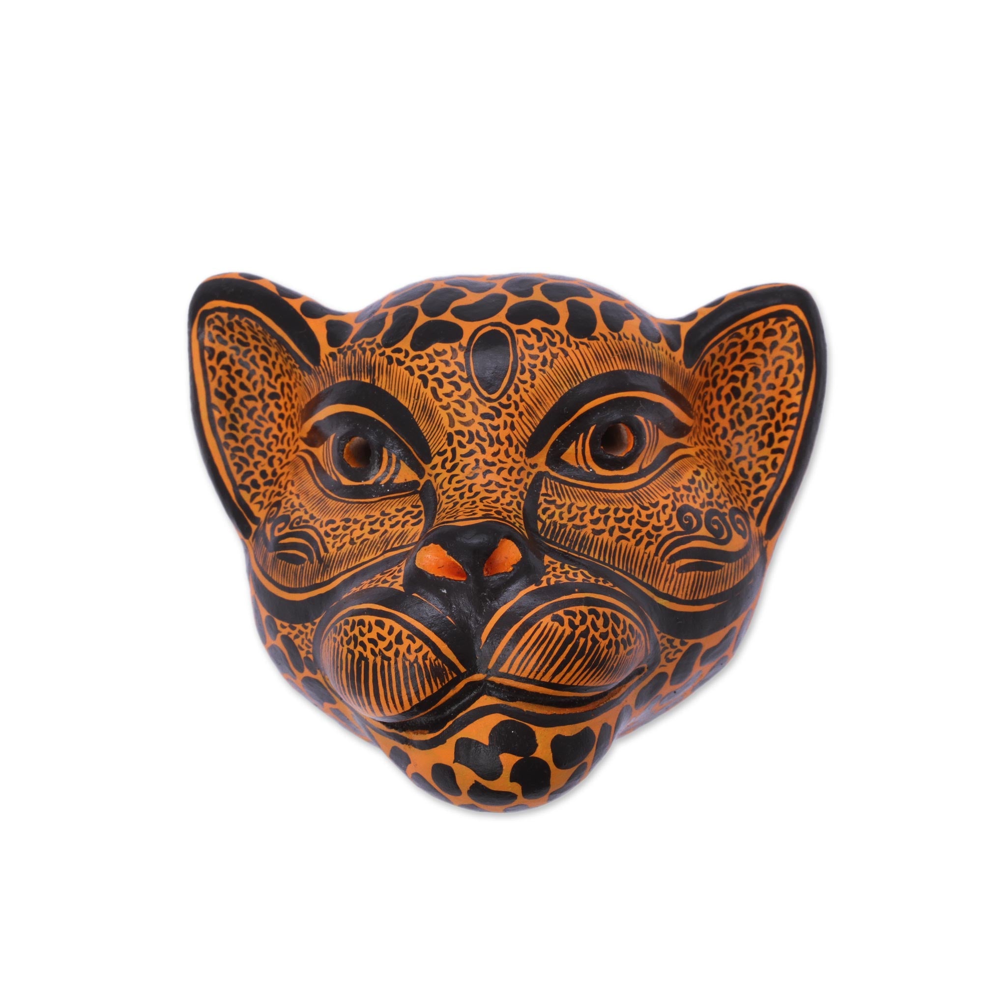 Premium Jaguar Ceramic Wall Mask - Handcrafted Artisan Decor