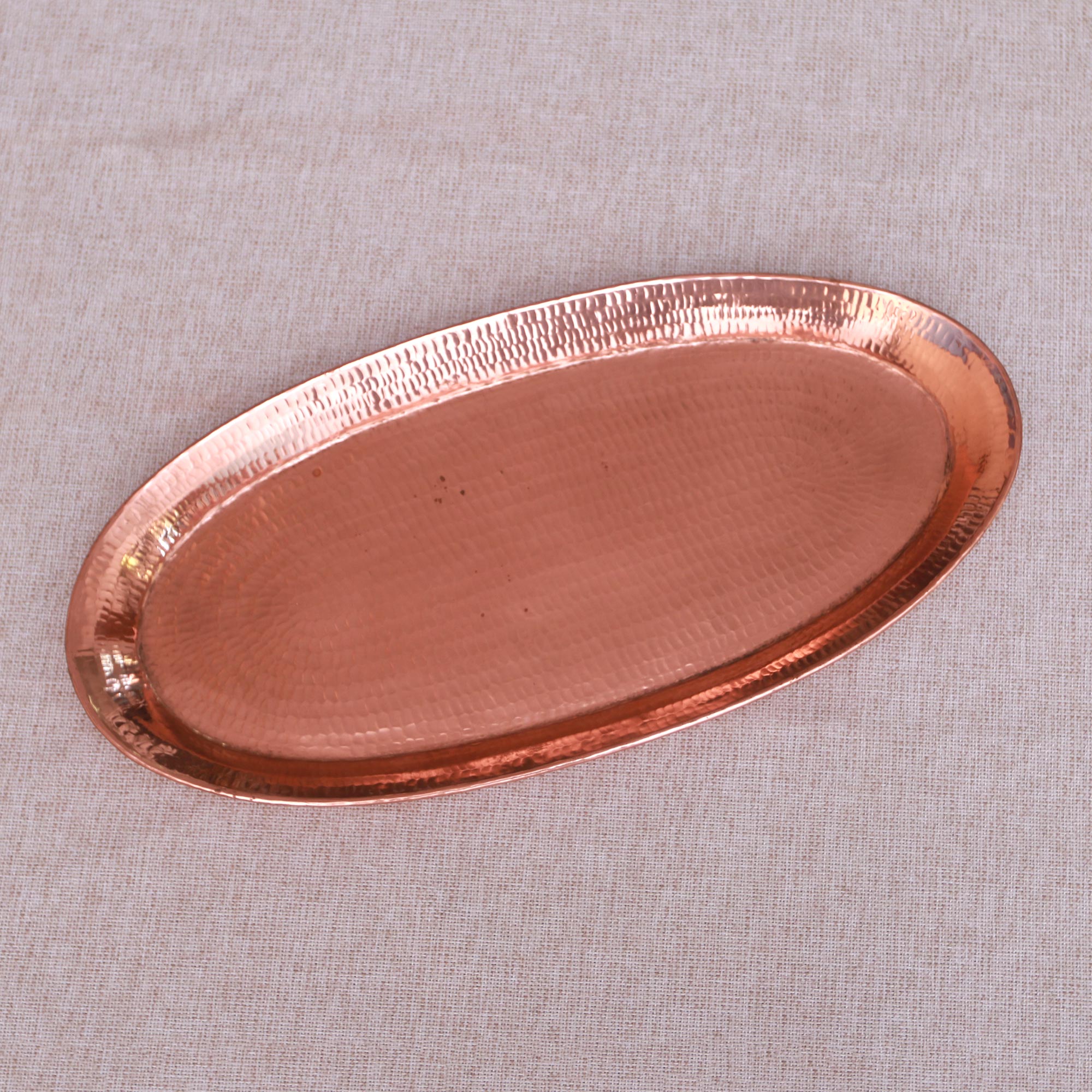Premium Handcrafted Oval Copper Tray – Ultimate Bali Artisan Decor
