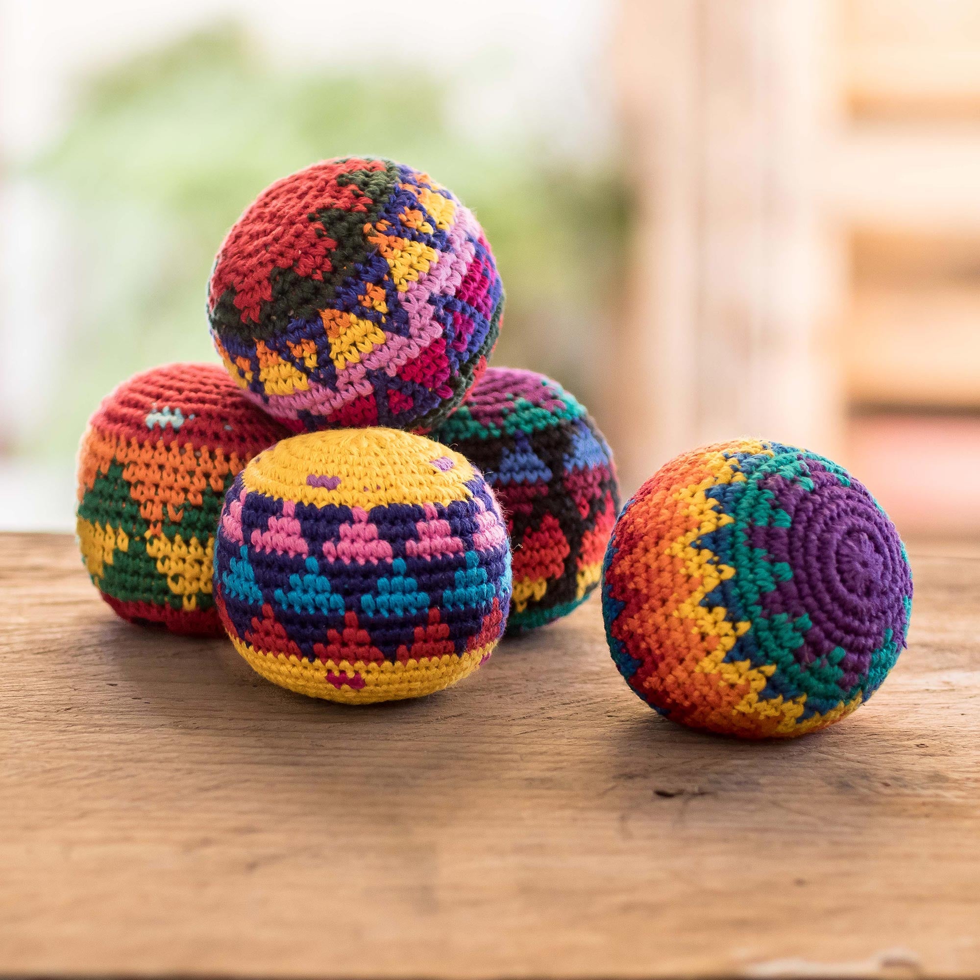 Premium Handmade Cotton Freestyle Hacky Sacks - Set of 5