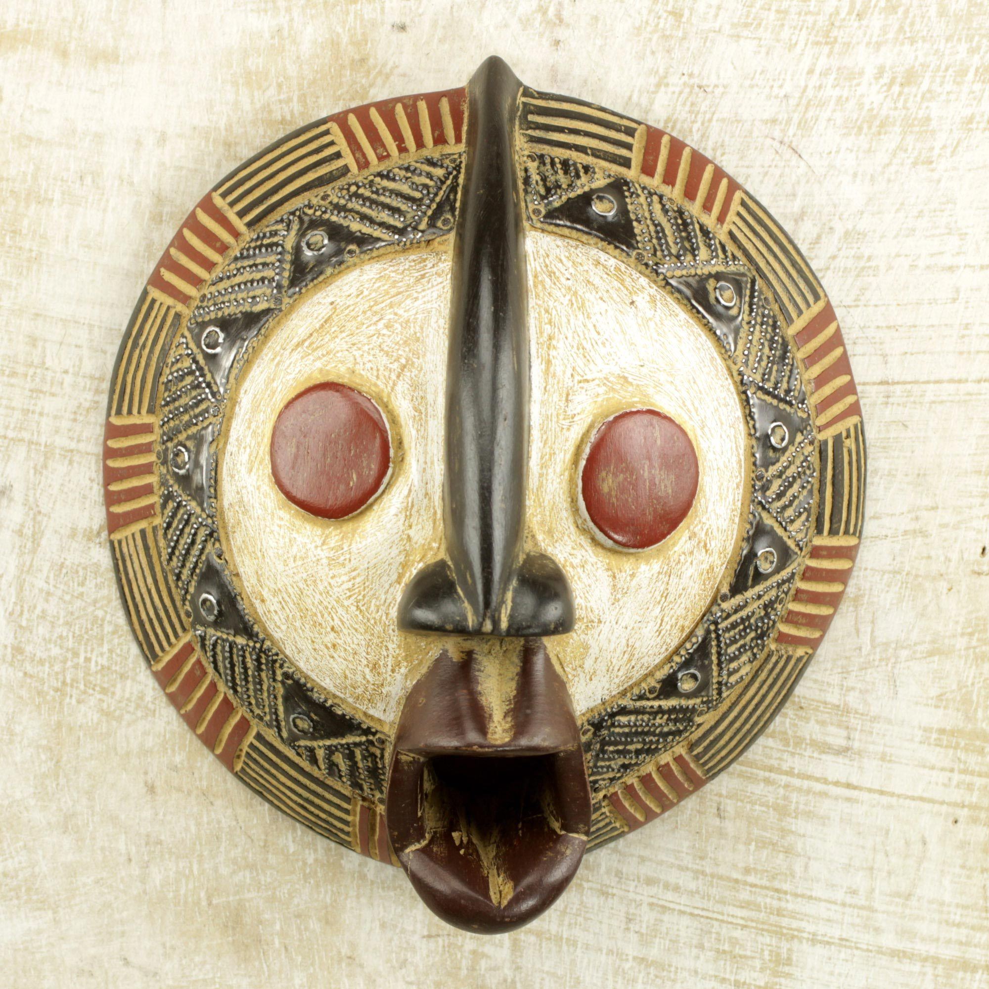 Premium Handcrafted Yeau Ghanaian Wall Mask - Symbol of Brightness