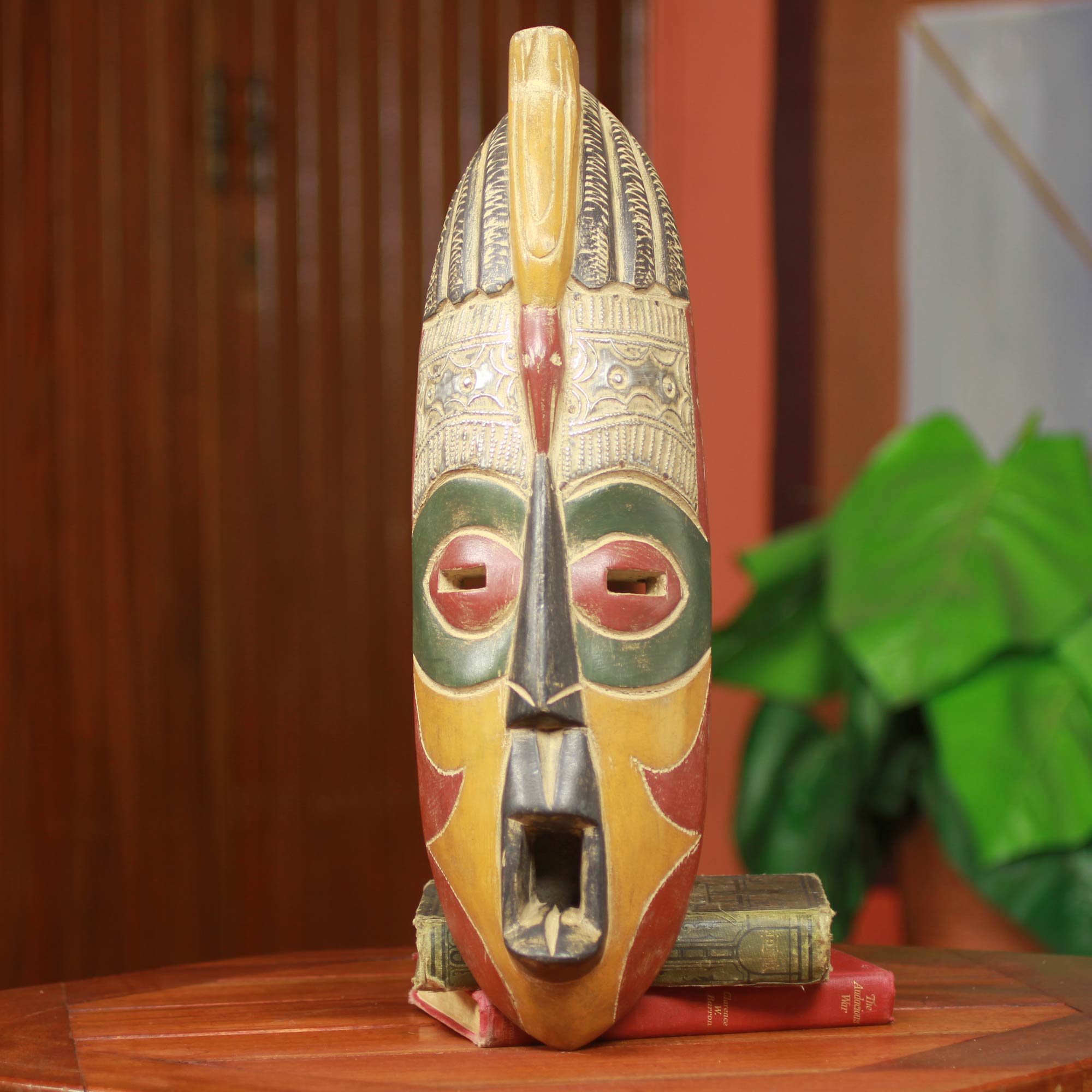Premium Kasa Anoma Talking Bird African Wall Mask