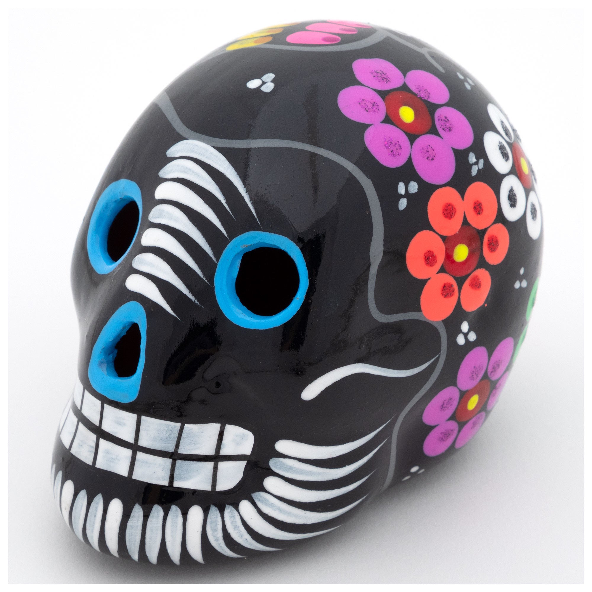 Premium Hand-Painted Ceramic Skull Art Piece