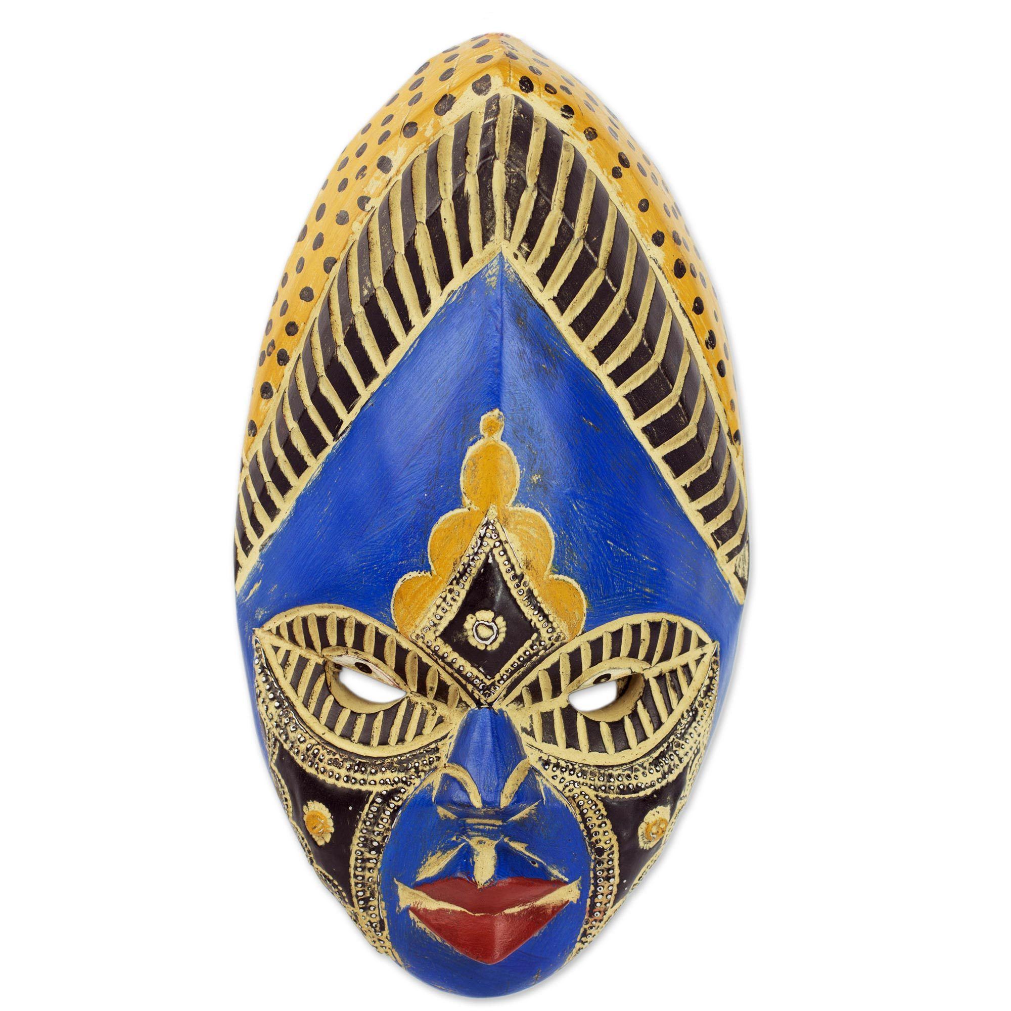 Premium Ndidi Handcrafted Ghanaian Mask - Symbol of Patience