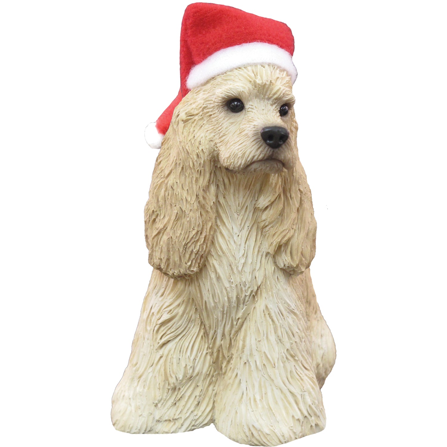 Premium Hand-Painted Cocker Spaniel Christmas Ornament with Santa Hat