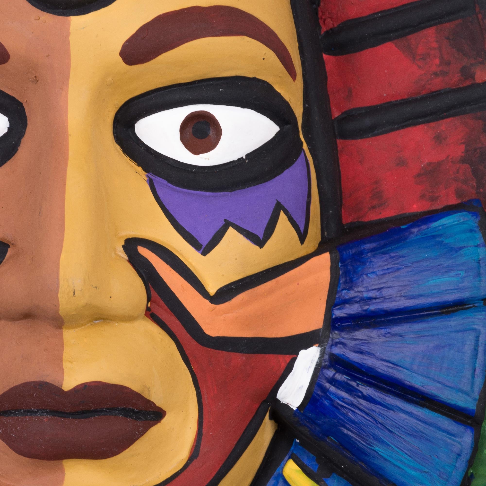 Premium Handcrafted Wari Culture Ceramic Mask - Authentic Peruvian Art
