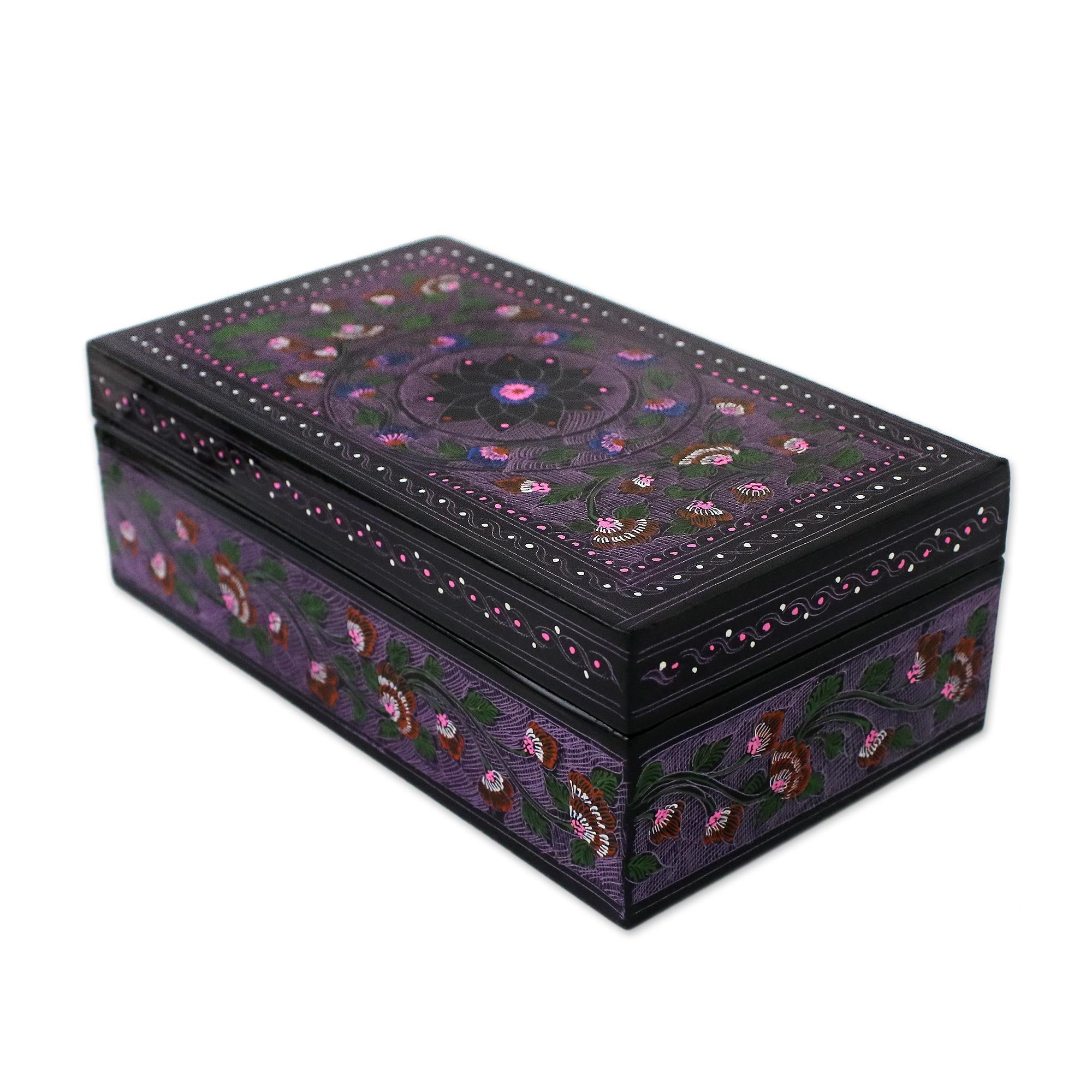 Premium Floral Fantasy Handcrafted Wooden Jewelry Box