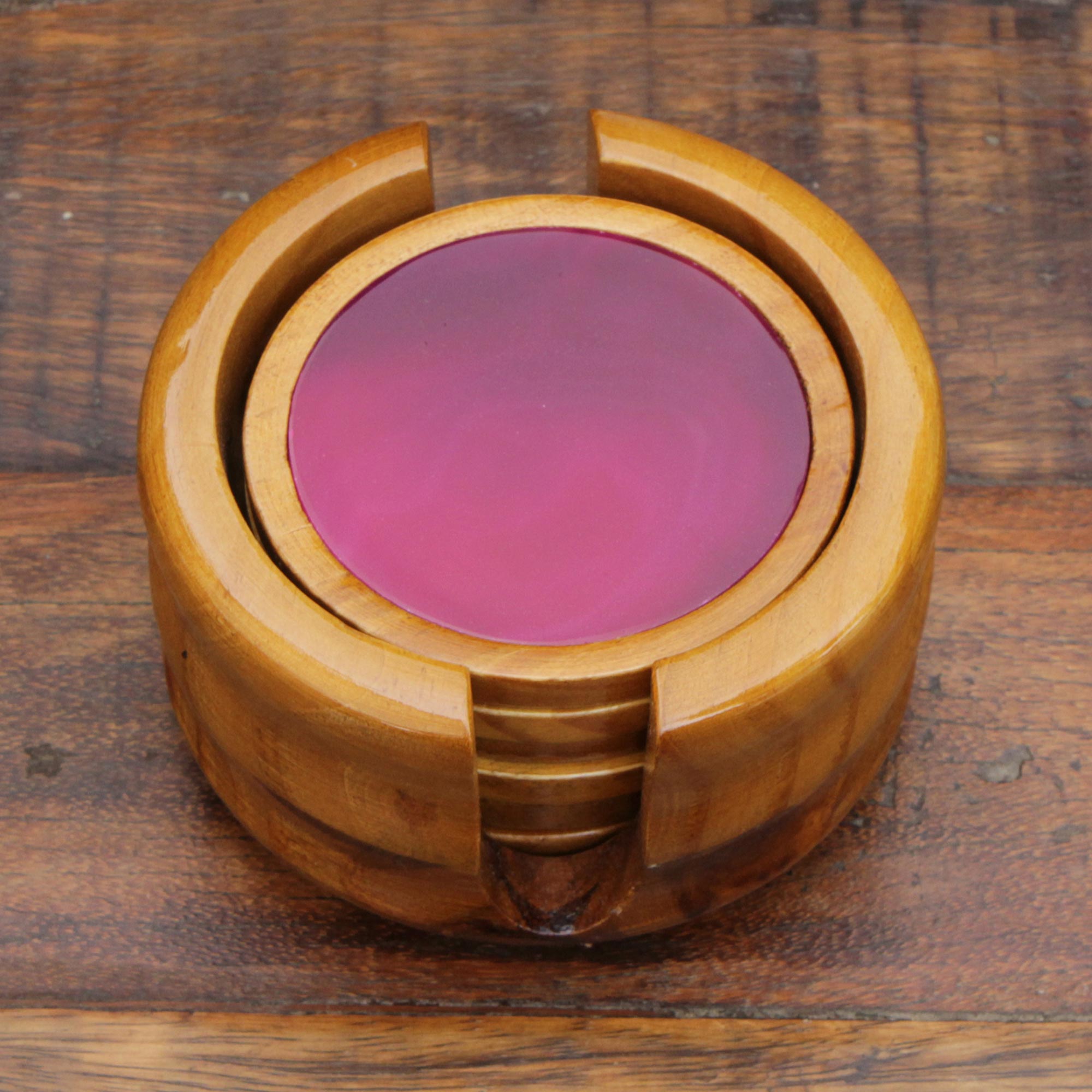 Premium Handcrafted Rose Agate Coasters Set - Ultimate Calming Stone Decor from Brazil (Set of 6)