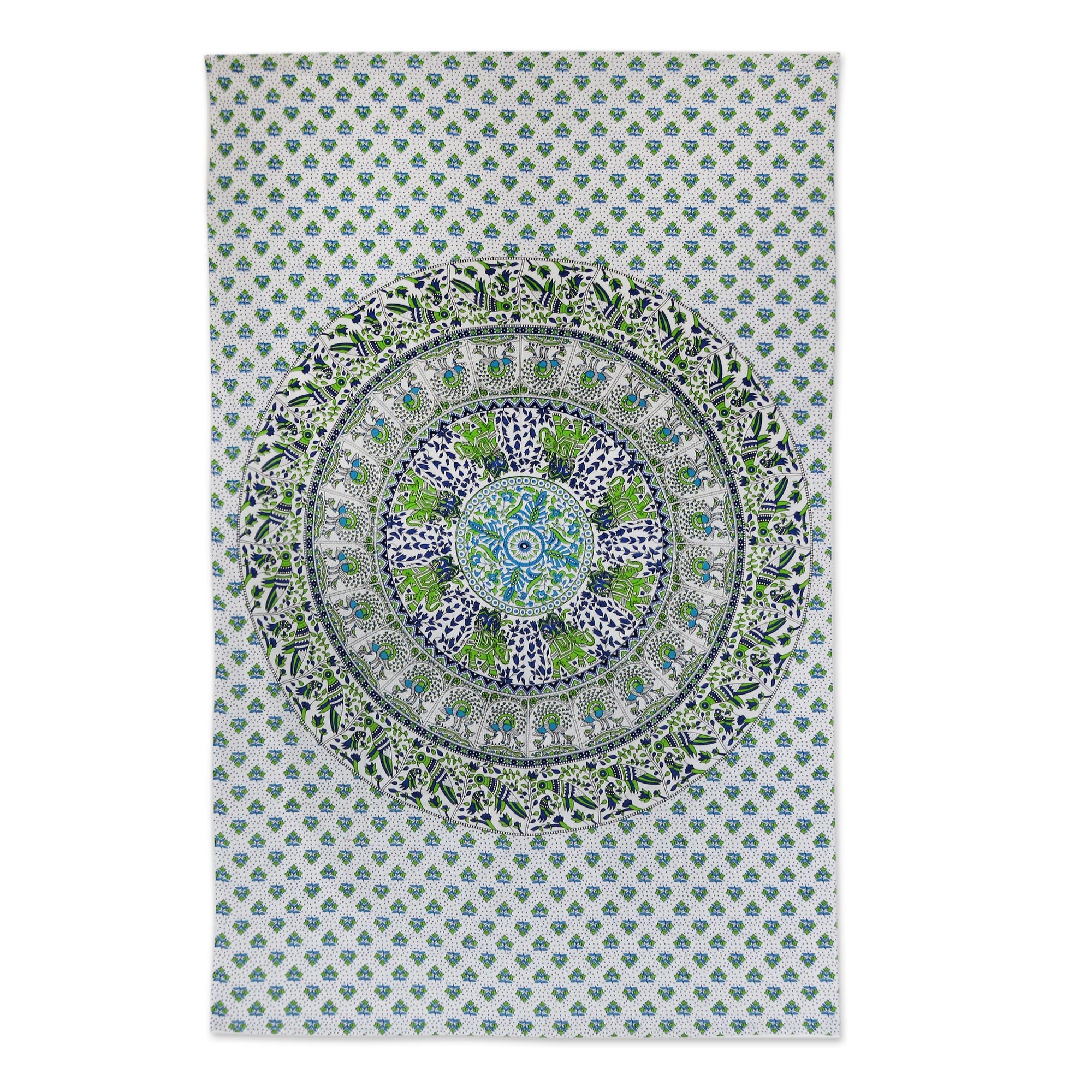 Premium Forest Mandala Cotton Wall Hanging & Bedspread