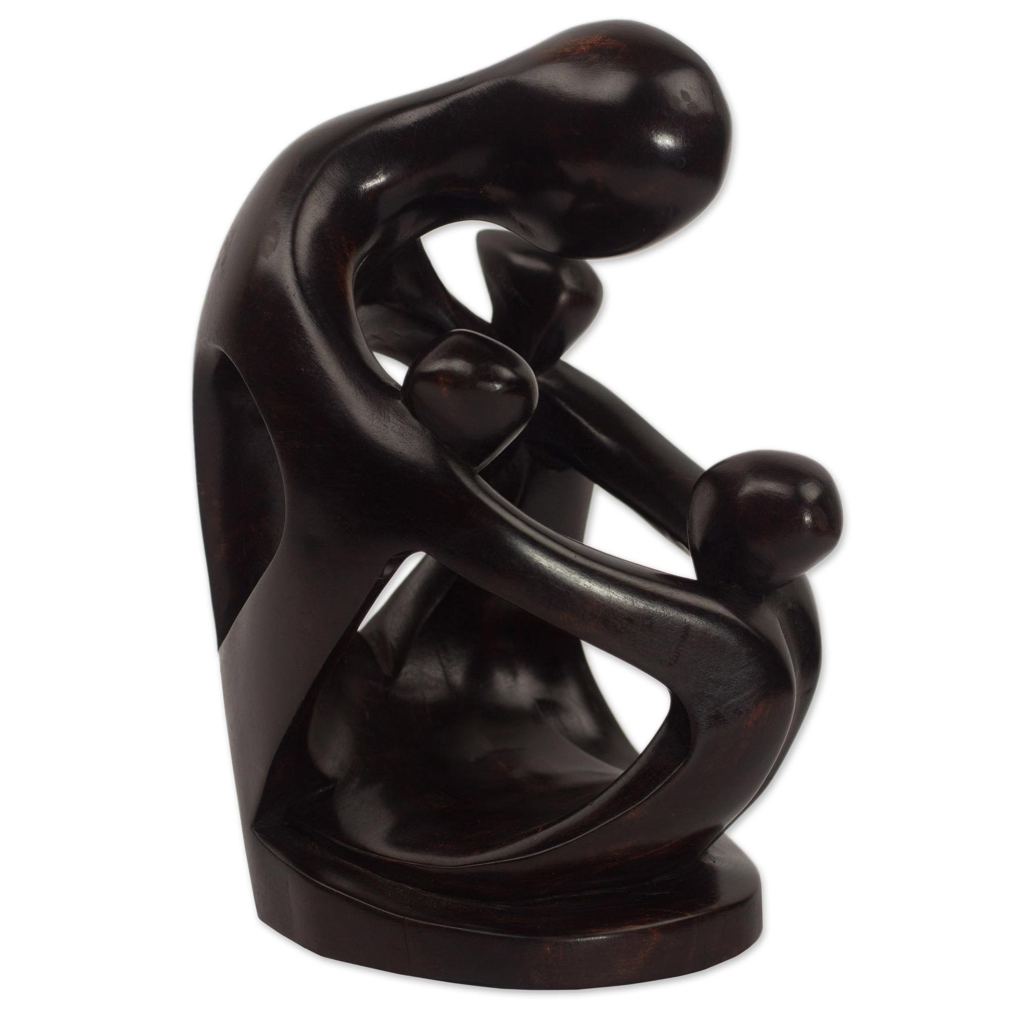Premium Handcrafted Family Love Wood Sculpture