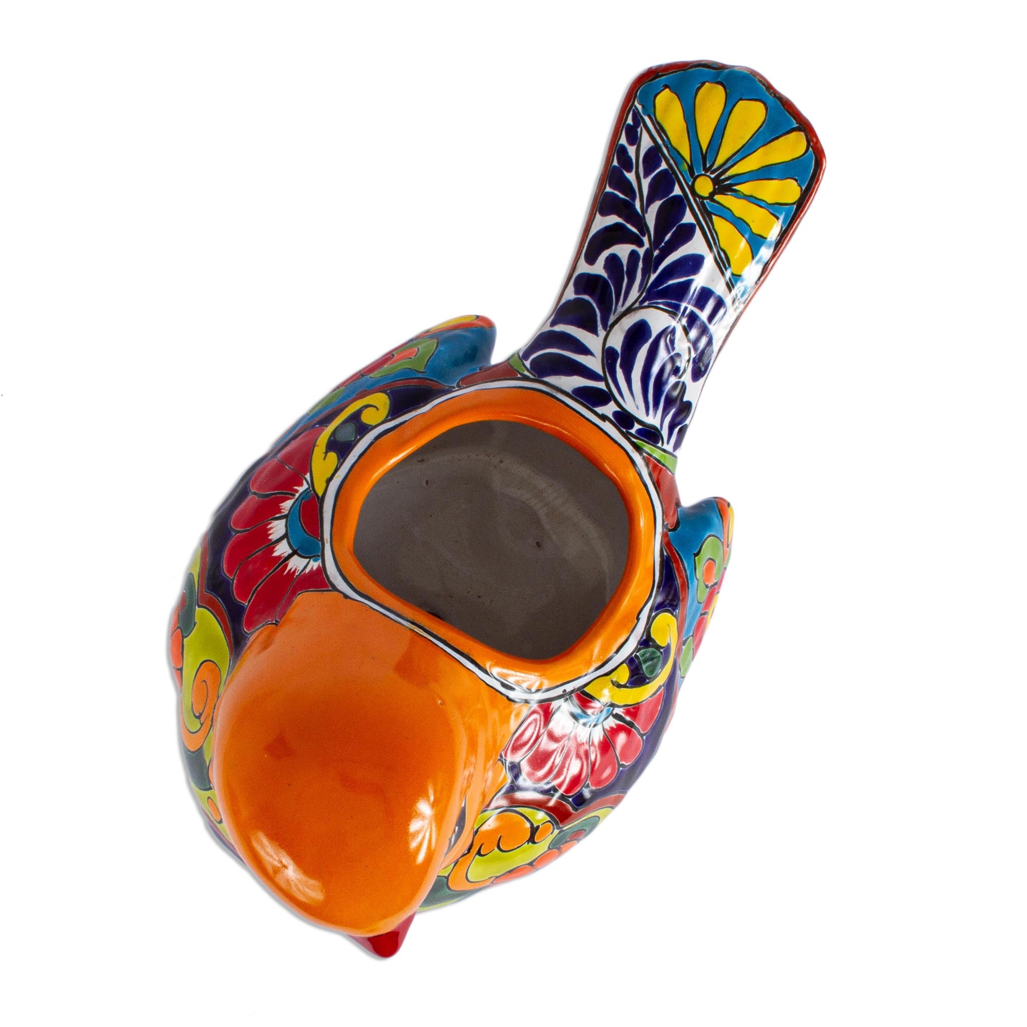 Premium Talavera-Style Ceramic Dove Planter - Handcrafted in Mexico