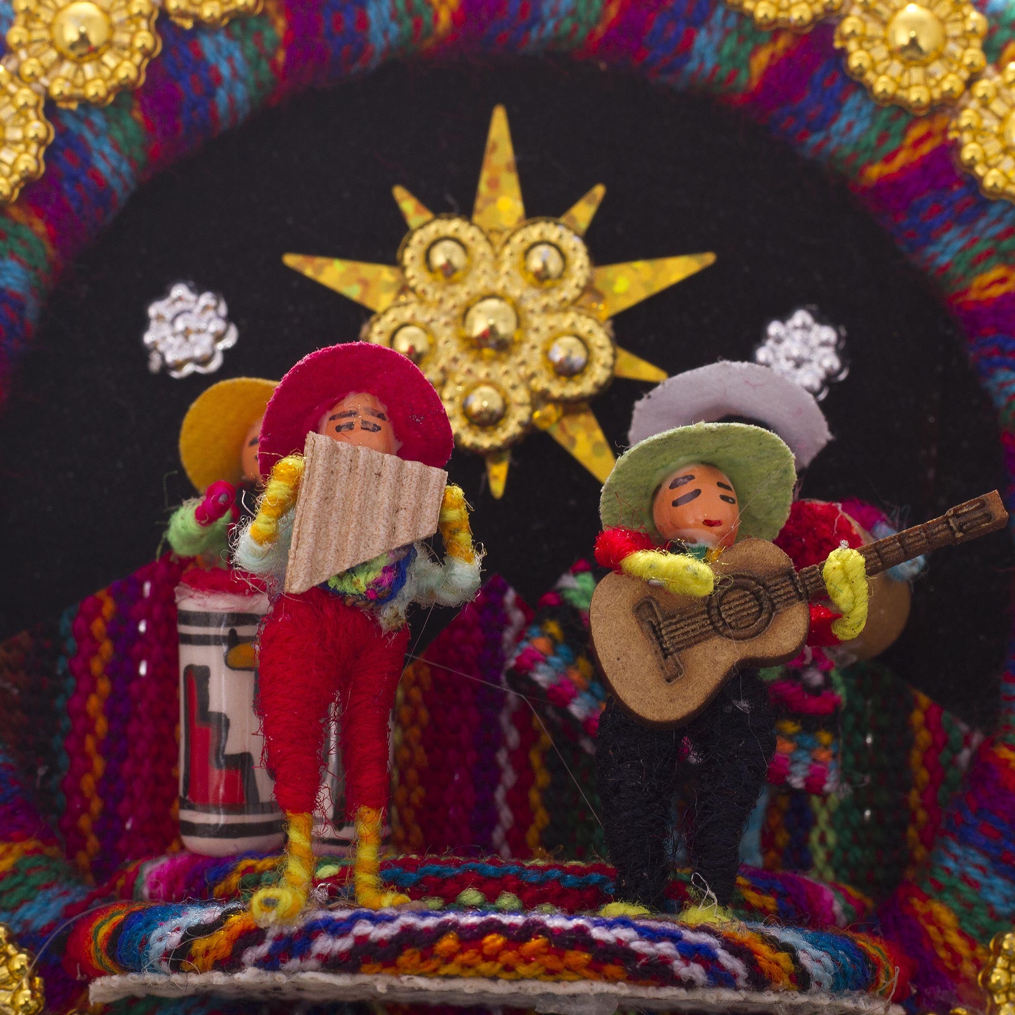 Premium Handmade Peruvian Christmas Carol Ornaments – Holiday Musician Pair