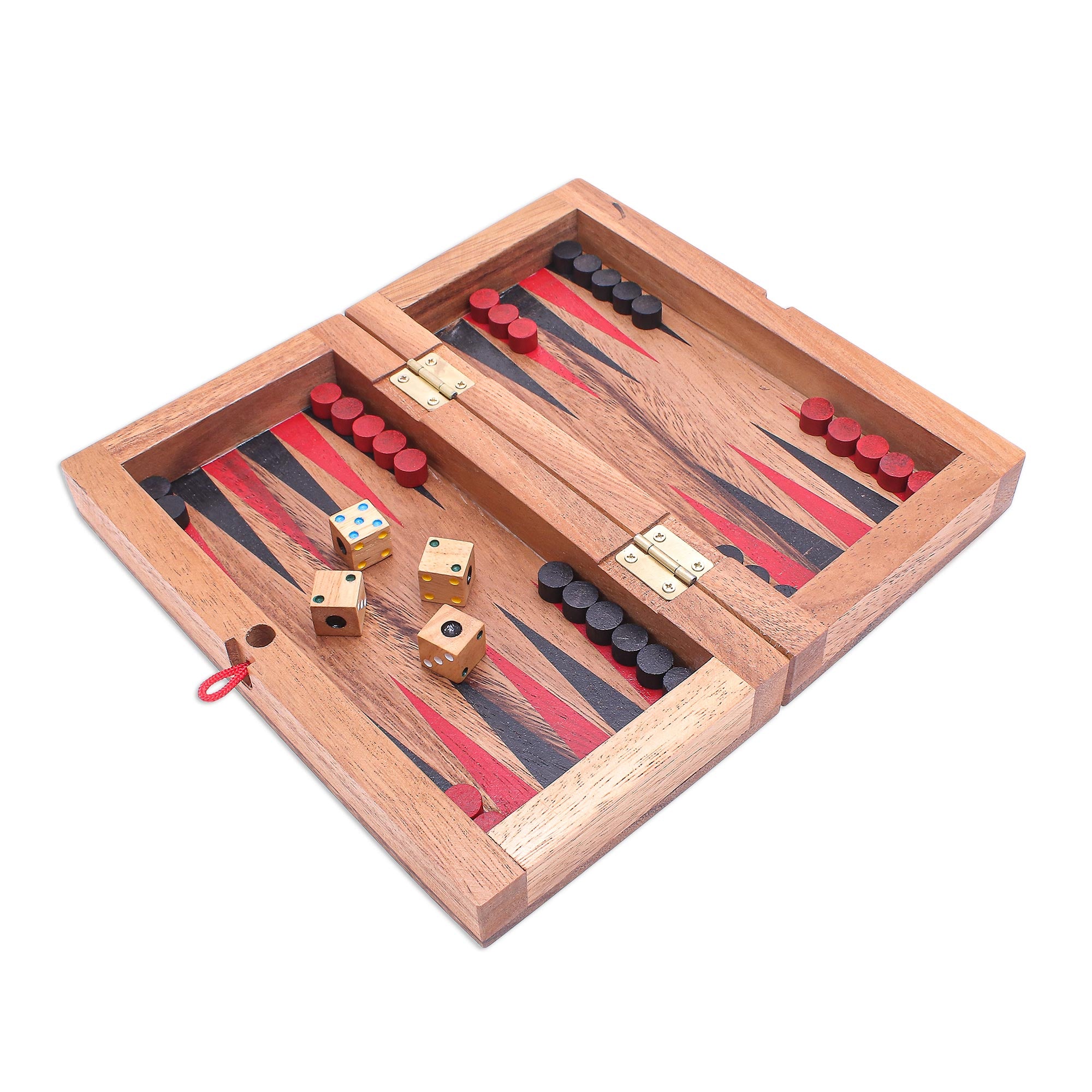Premium Handmade Raintree Wood Chess & Backgammon Set - Ultimate 2-in-1 Game Board