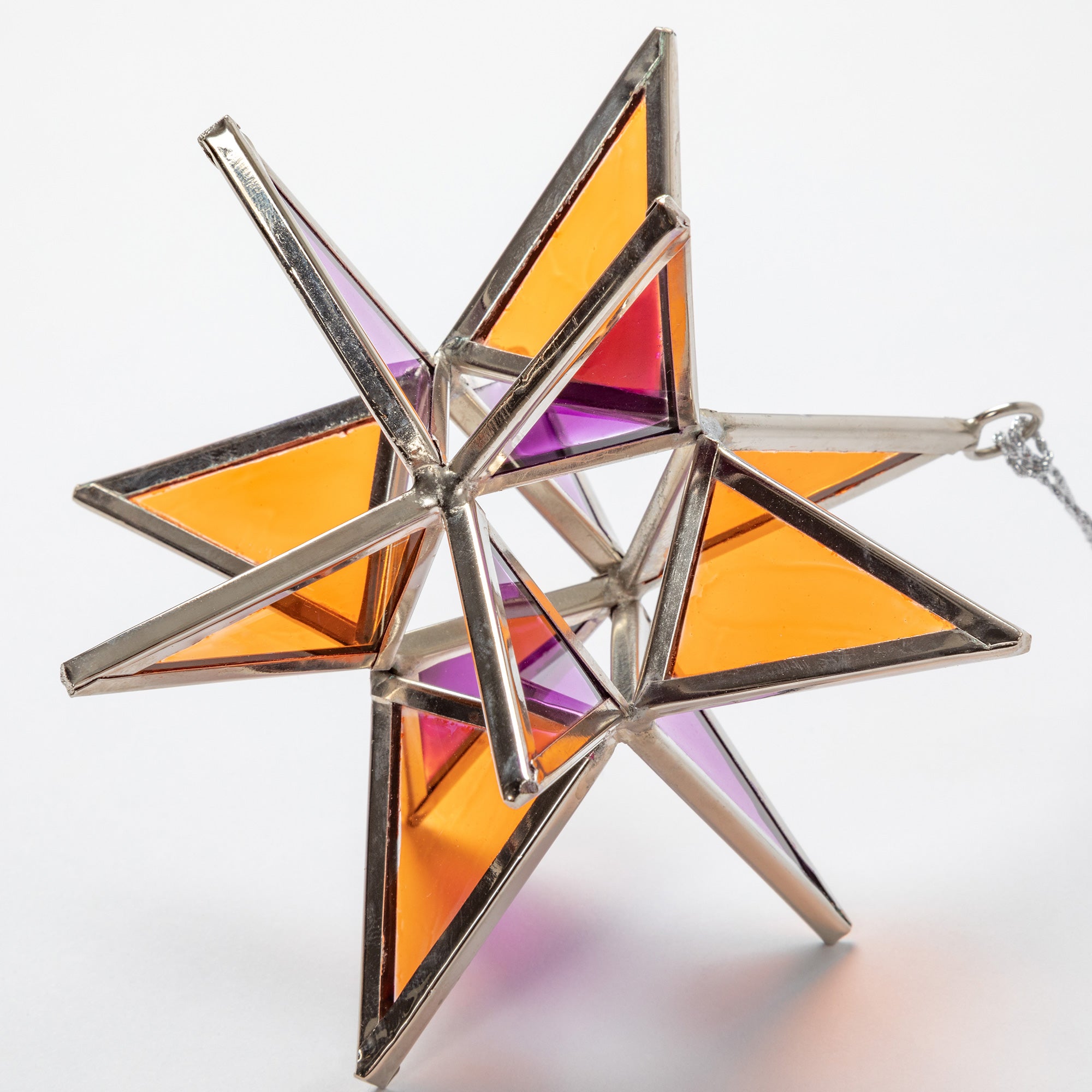 Premium Handcrafted Moravian Star Ornament | Fair Trade Stained Glass Decor