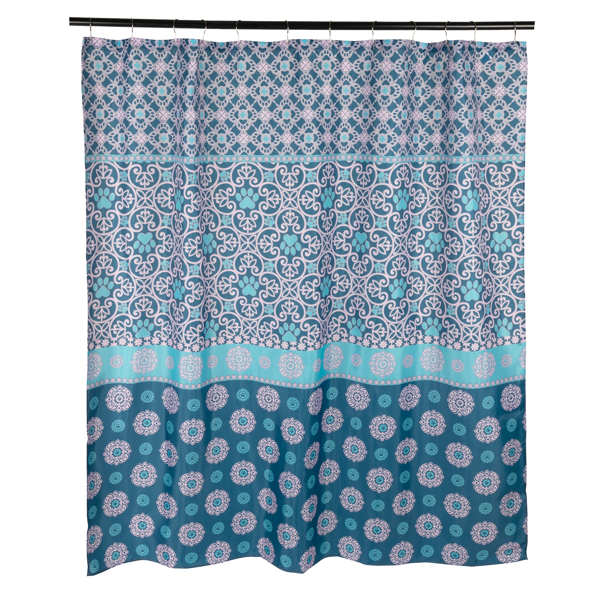 Premium Animal Lover's Shower Curtain Set with 12 Hooks - Upgrade Your Bathroom Decor