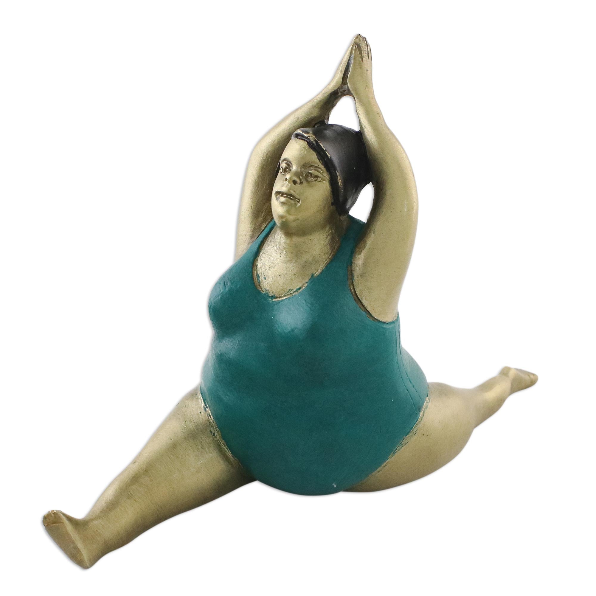 Premium Brass Monkey Pose Yoga Figurine - Handcrafted in Thailand