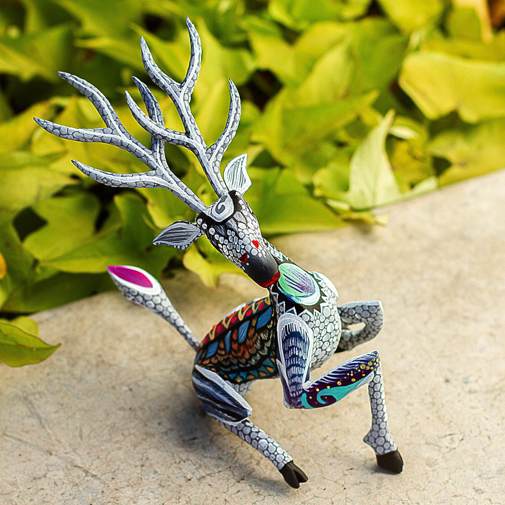 Premium Grey Deer Handcrafted Alebrije Sculpture – Authentic Mexican Art