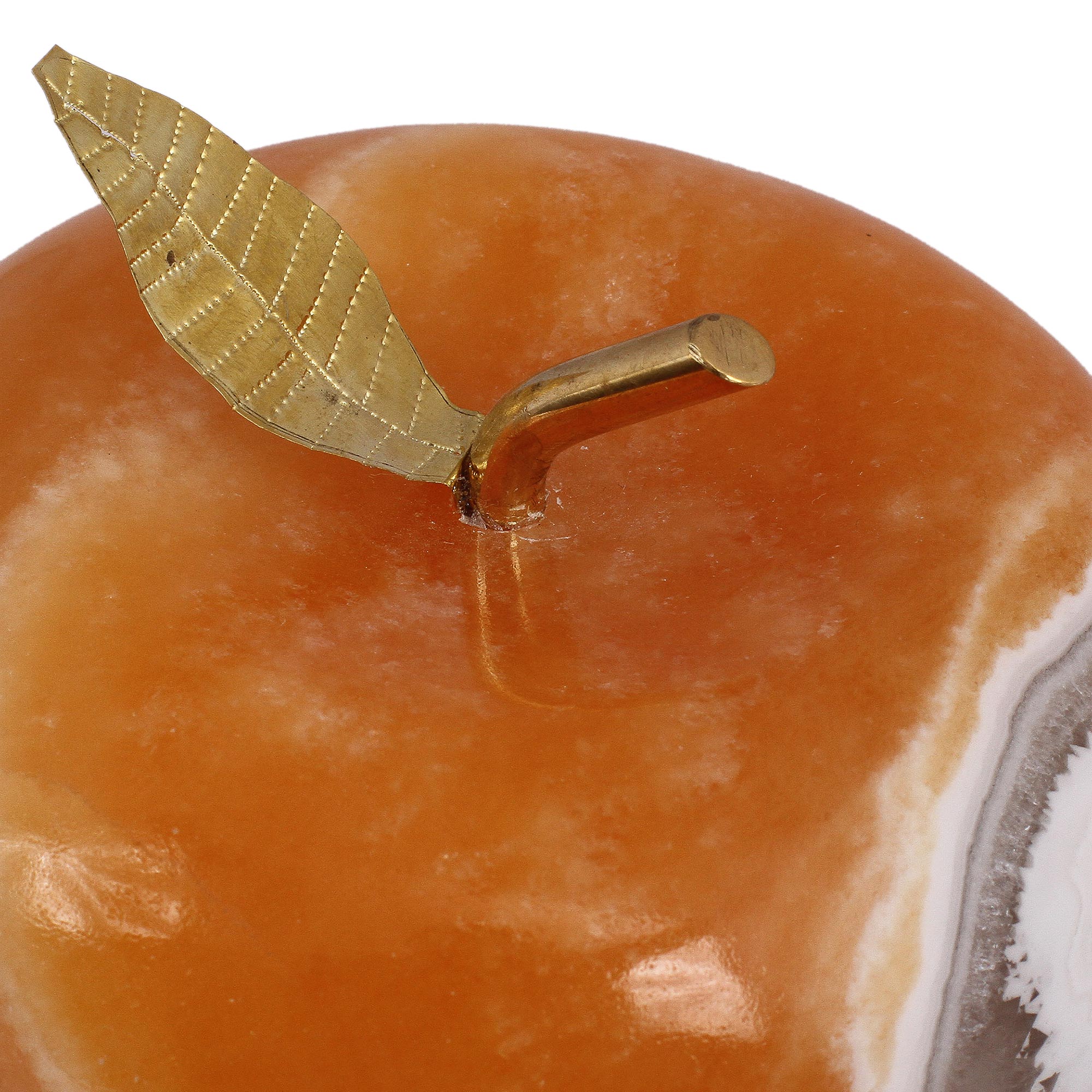 Premium Onyx Apple Sculpture - Ultimate Natural Art Piece