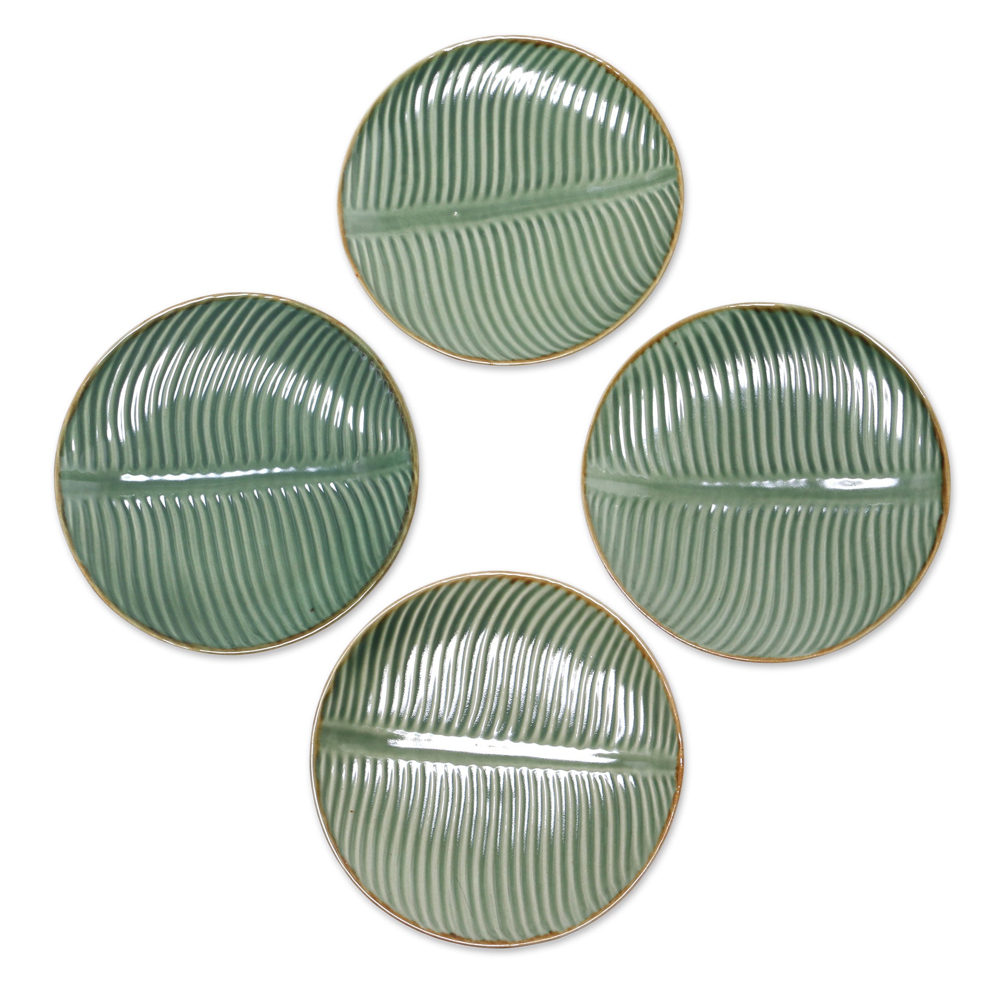 Premium Banana Vibes Ceramic Dessert Plates Set – Tropical Elegance from Bali