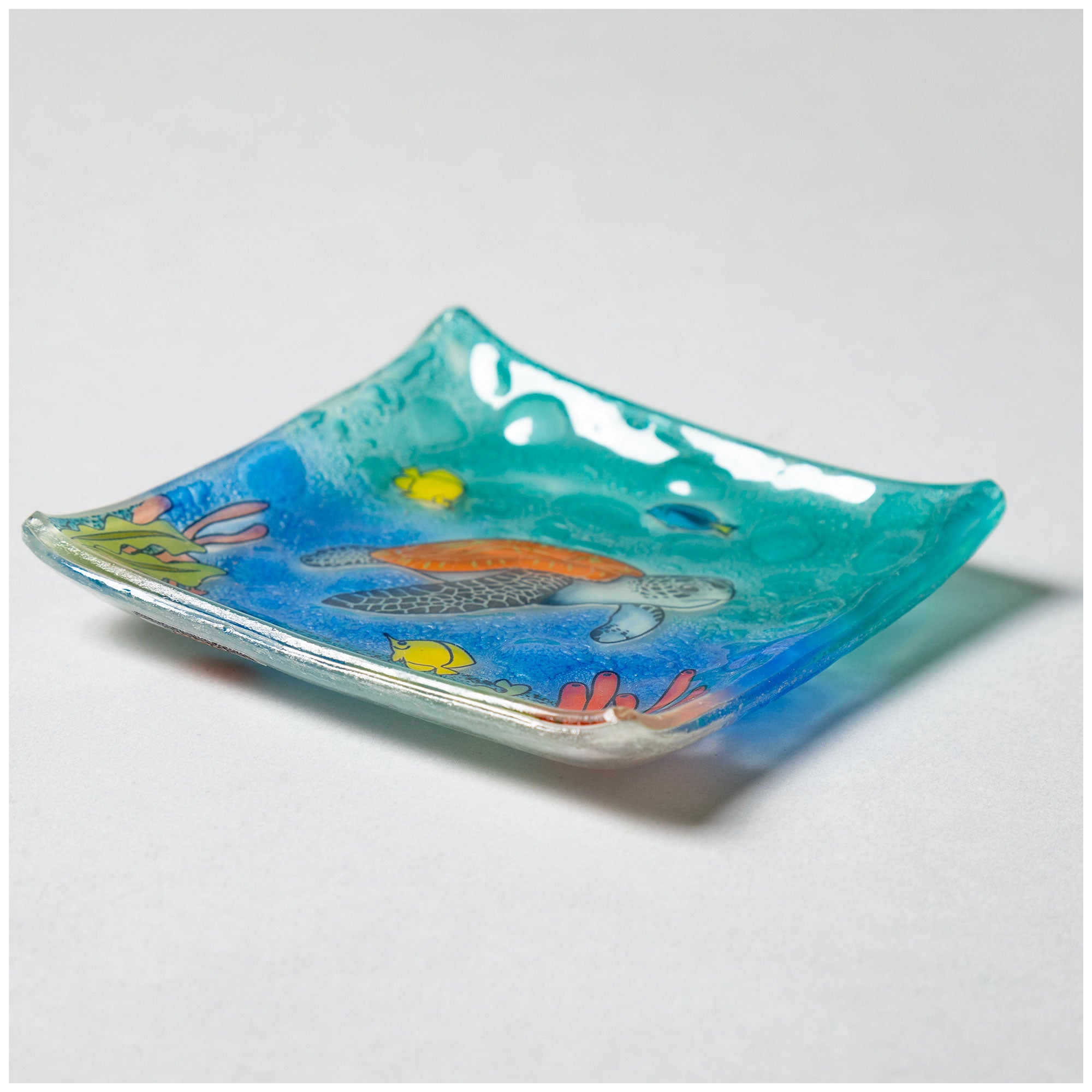 Premium Sea Turtle Recycled Glass Jewelry Dish