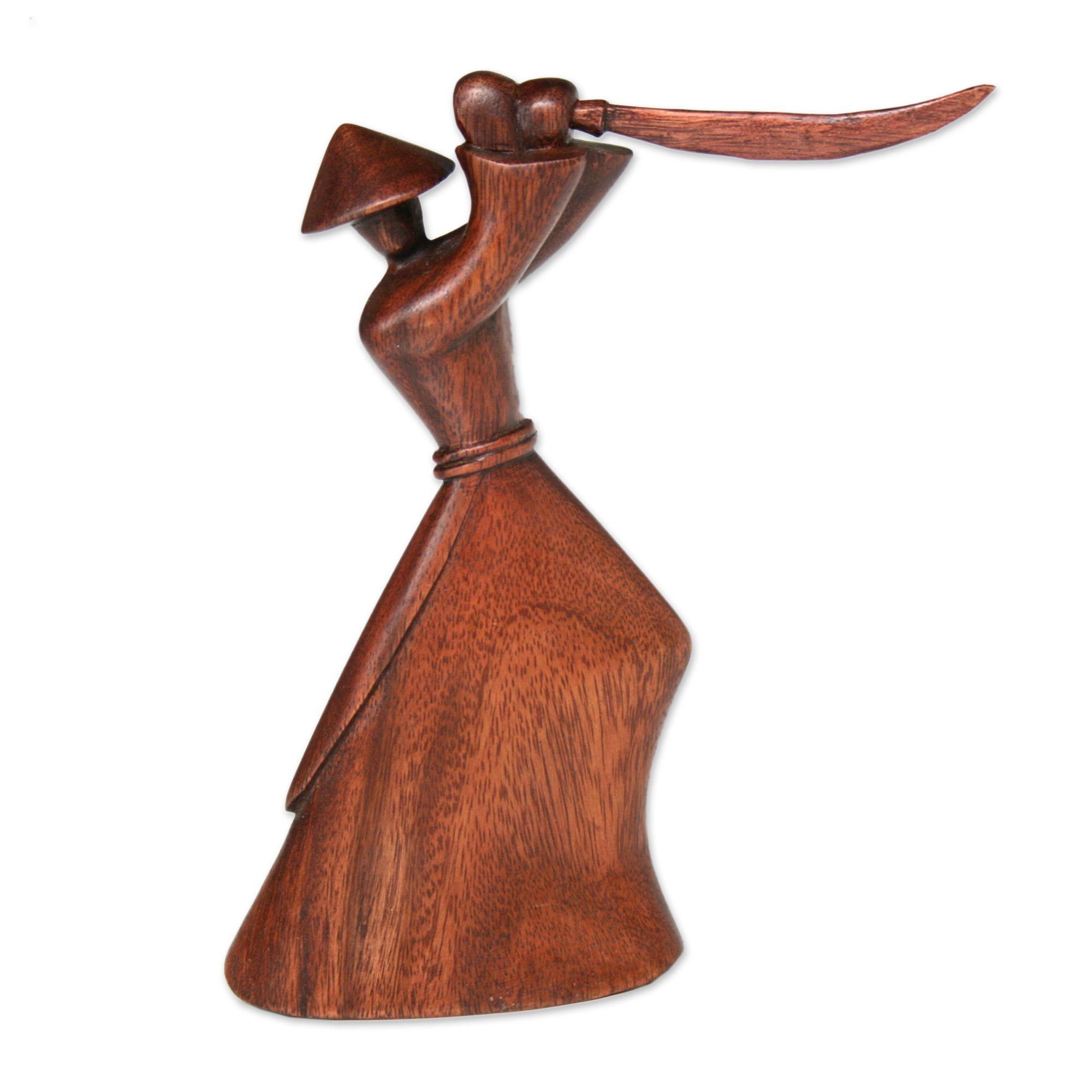 Premium Hand-Carved Samurai Wood Sculpture - Ultimate Warrior Art