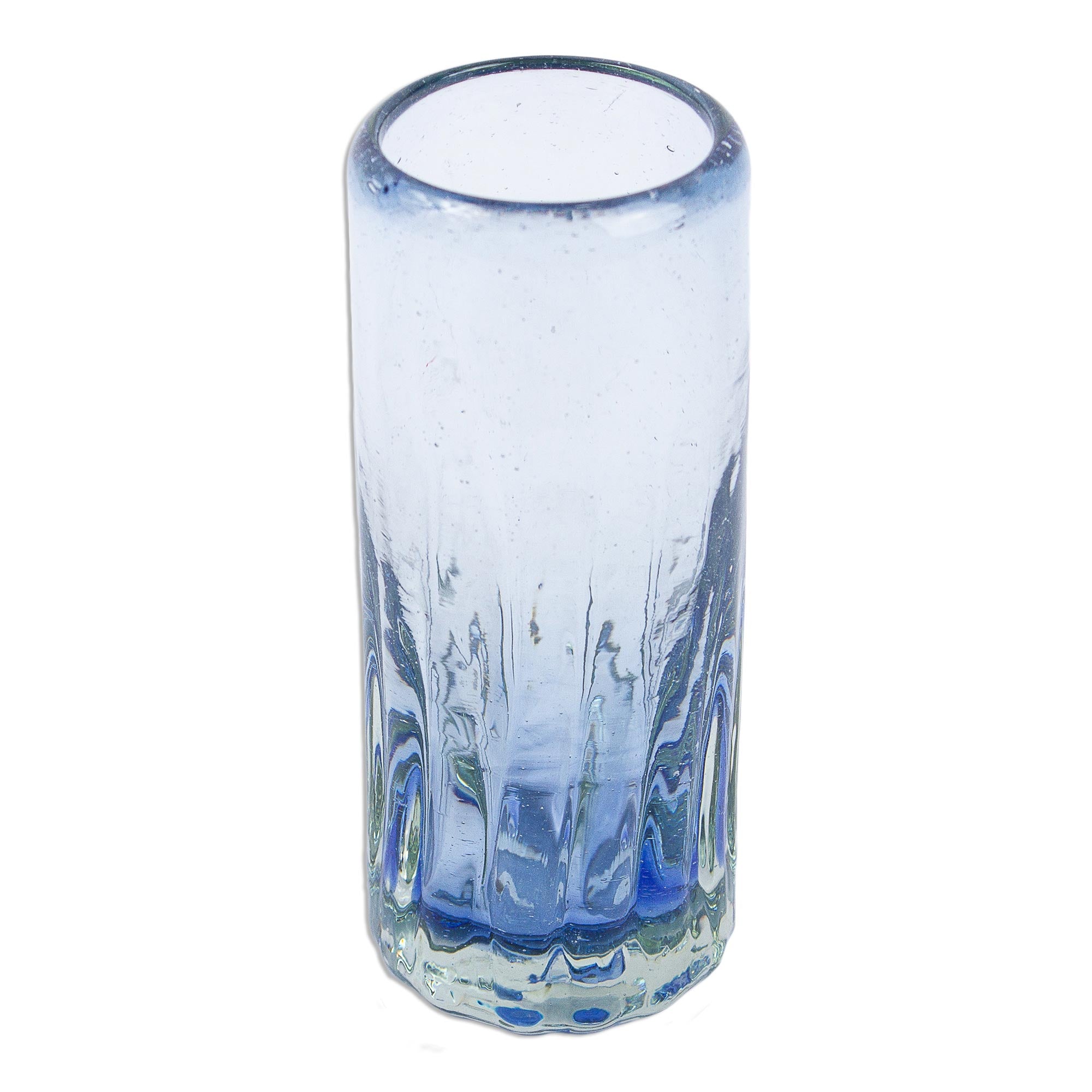 Premium Fiesta Azul Hand-Blown Glass Shot Glasses Set of 6 - Eco-Friendly & Unique