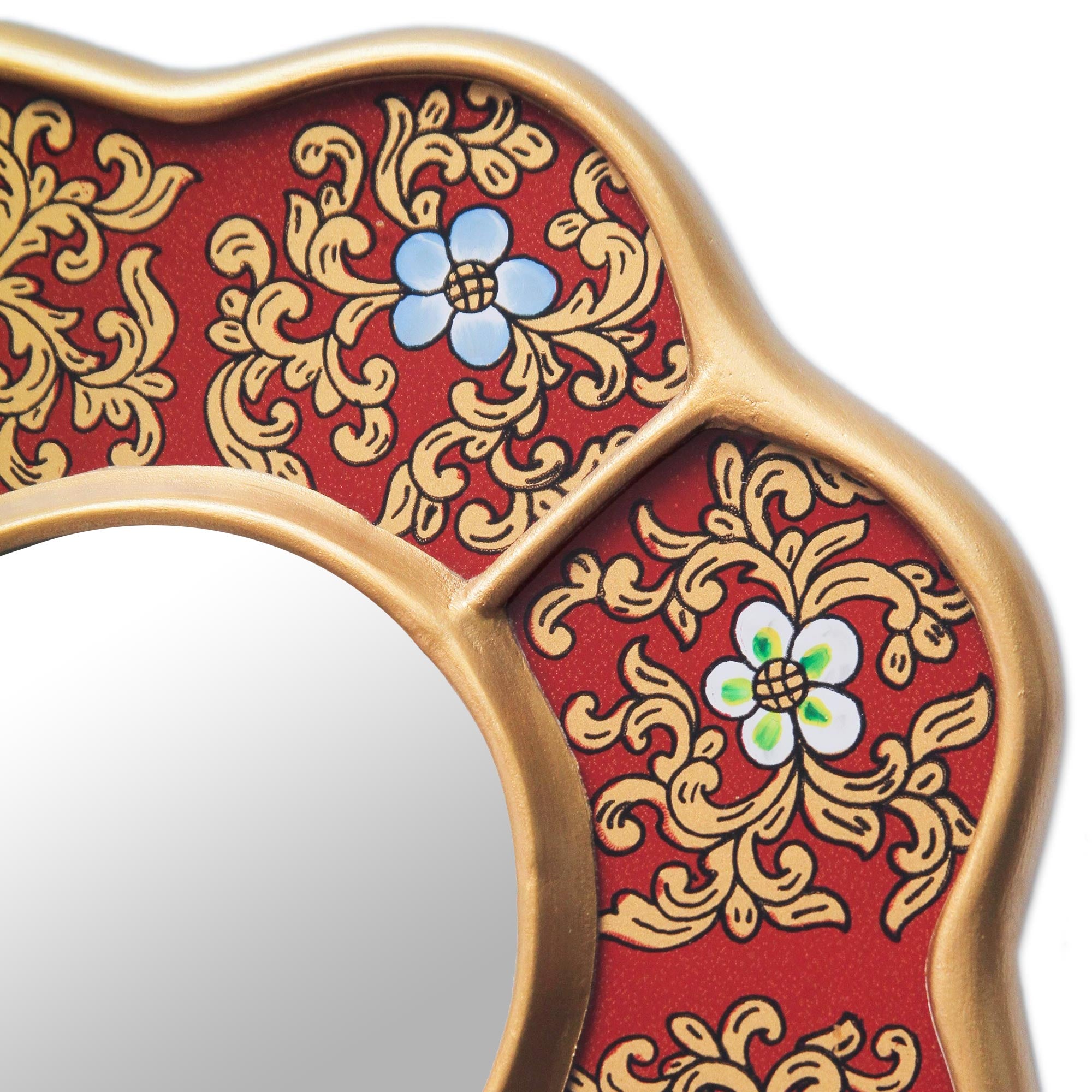 Premium Spring Petite Collectible Mirrors - Hand-Painted Floral Design