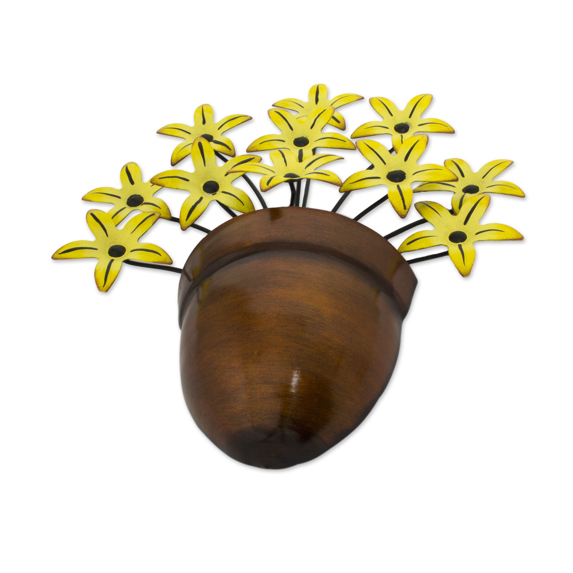 Premium Handcrafted Black-Eyed Susan Yellow Iron Wall Art