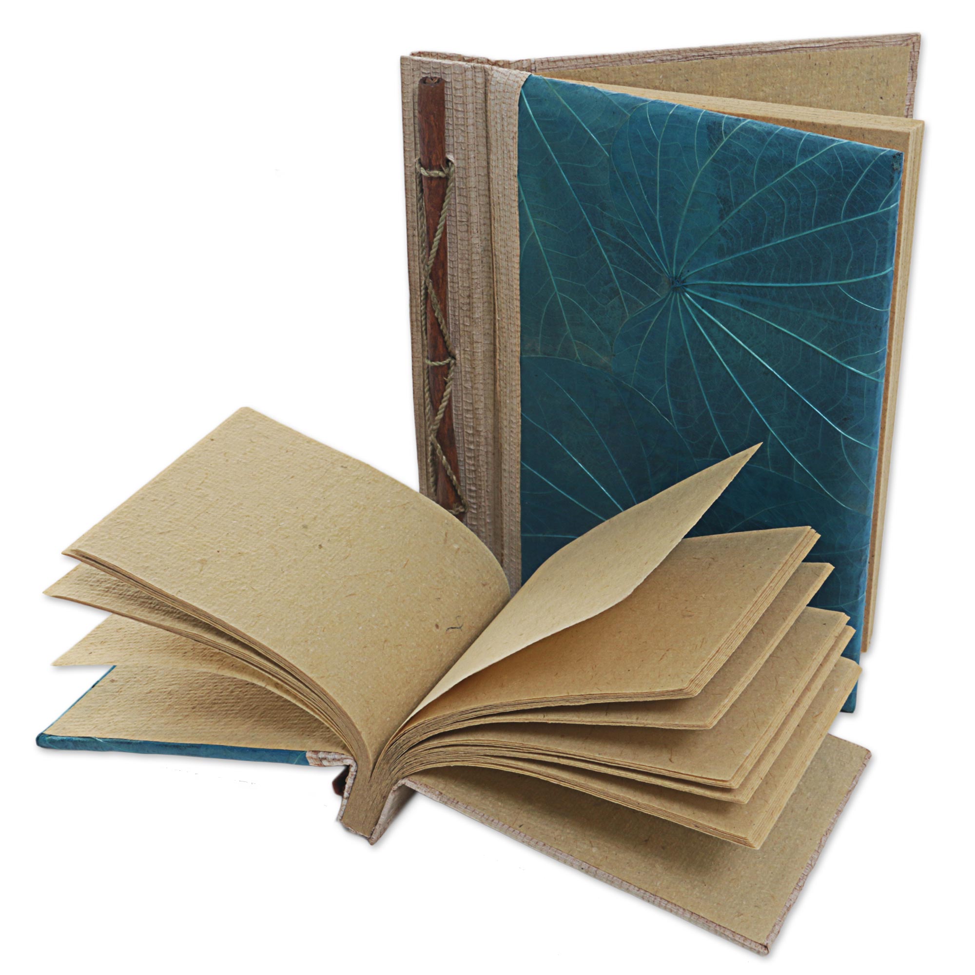 Premium Handcrafted Blue Autumn Spirit Rice Paper Notebooks – Indonesian Artisan Collection