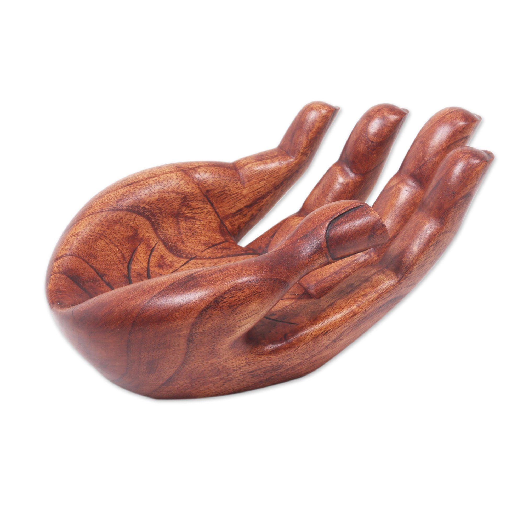 Premium Suar Wood Praise & Gratitude Sculpture