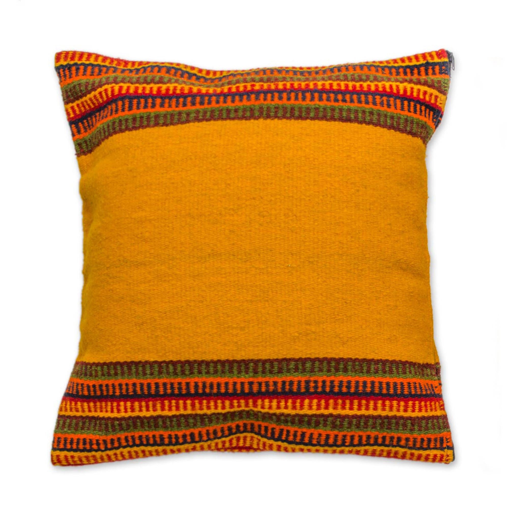 Premium Woven Wool Cushion Cover - Handcrafted in Mexico