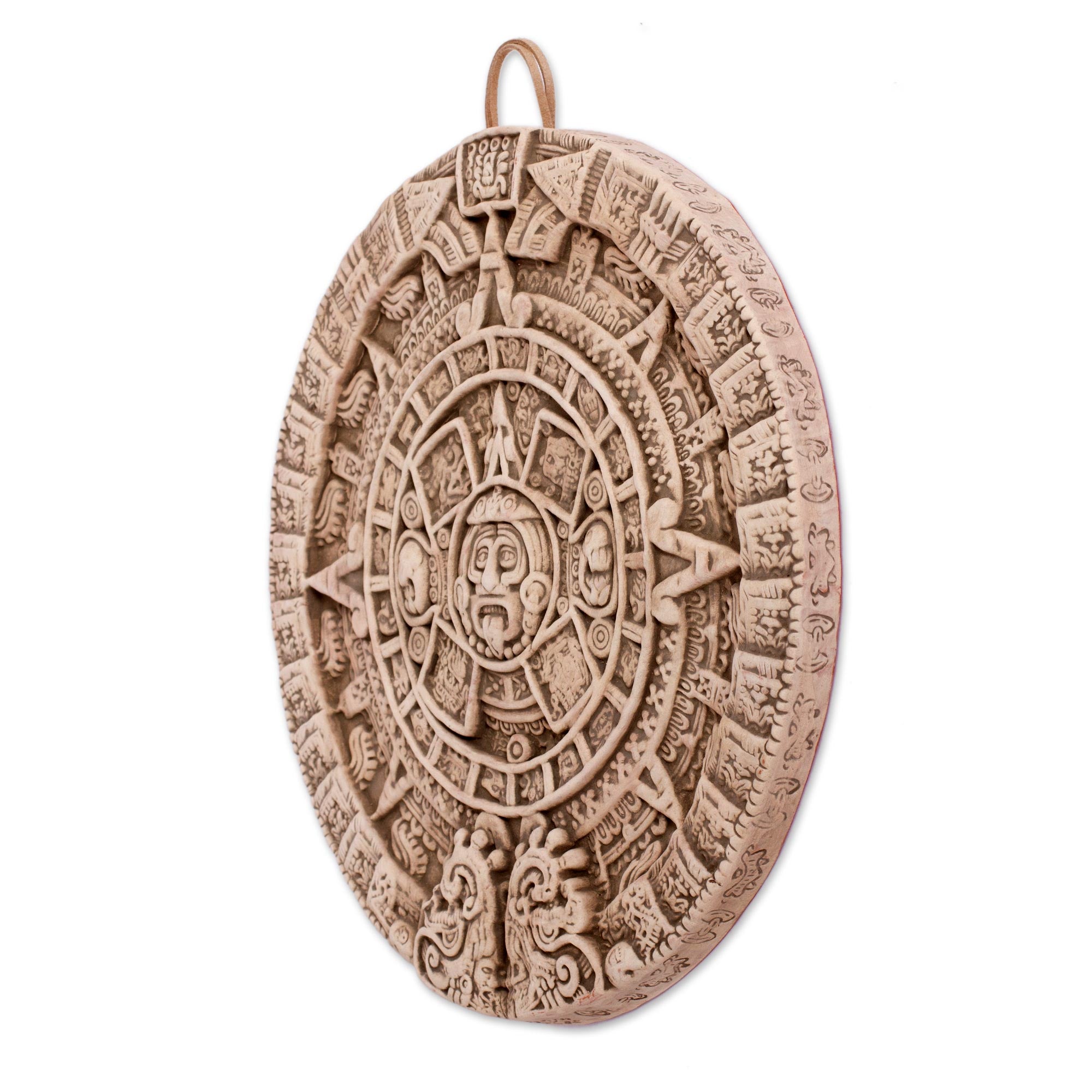 Premium Aztec Sun Stone Ceramic Wall Plaque - Ultimate Cultural Art Piece