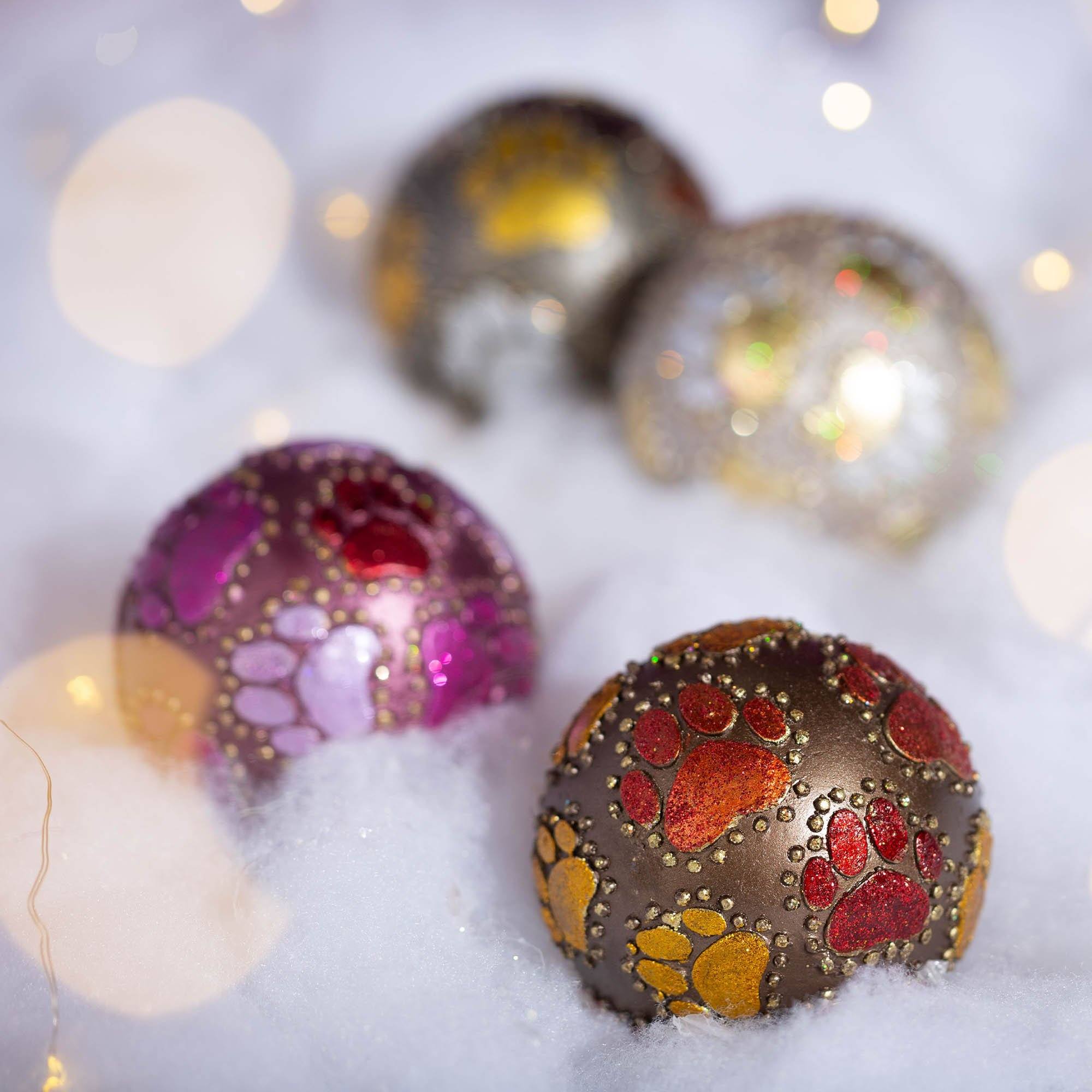 Premium Beaded Paw Print Ornament | Fair Trade Handcrafted