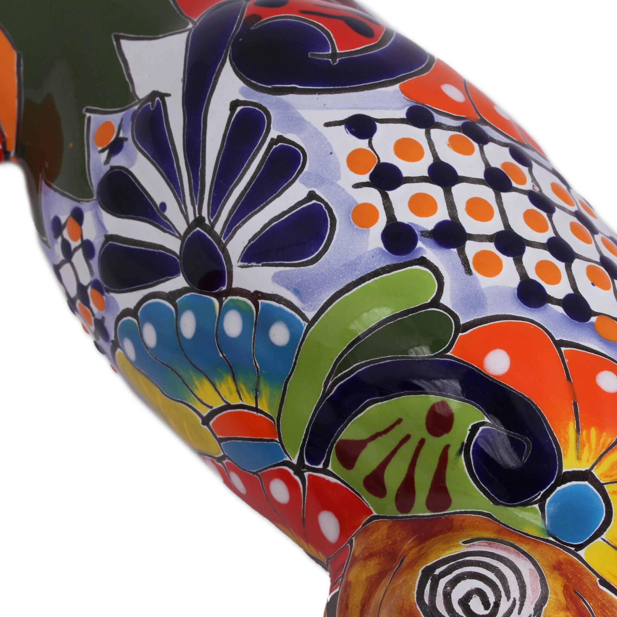 Premium Talavera-Style Parrot Wall Sculptures by Sergio Ponce (Pair)