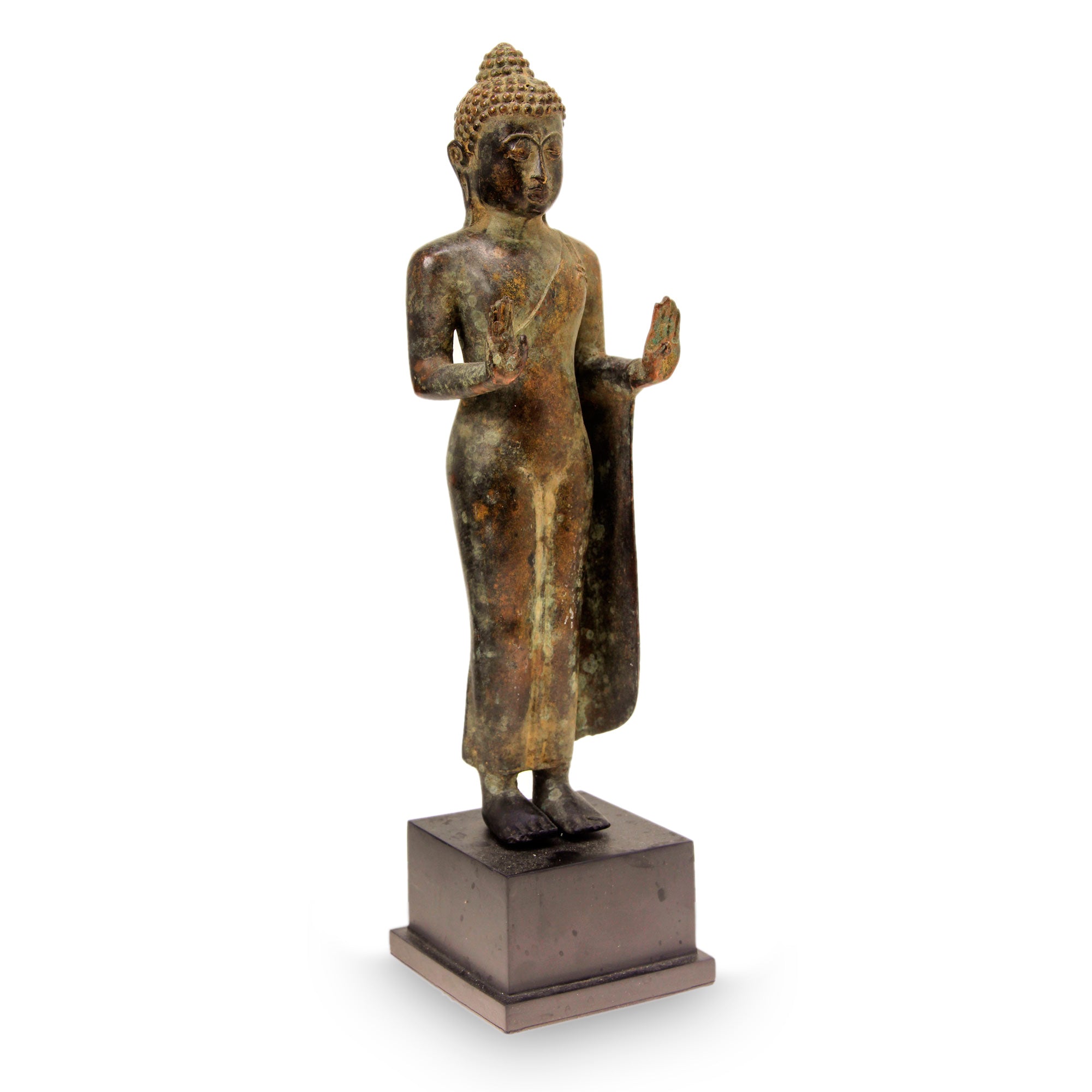 Premium Abhaya Mudra Buddha Sculpture - Handcrafted Bronze Art