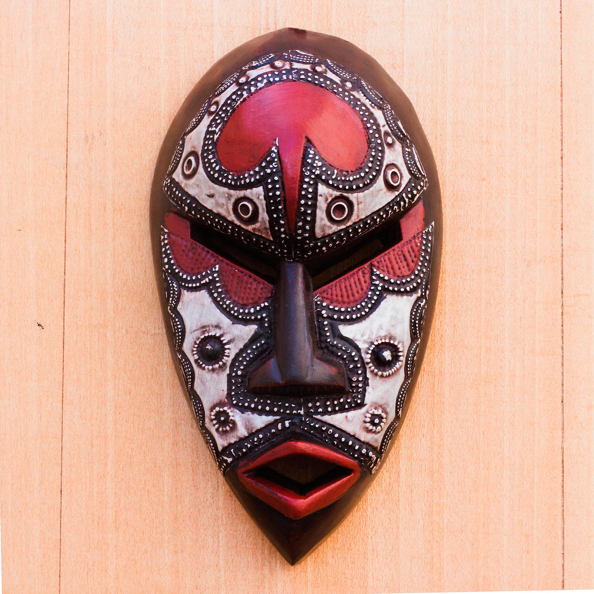 Premium African Lover Wall Mask – Handcrafted Ghanaian Art