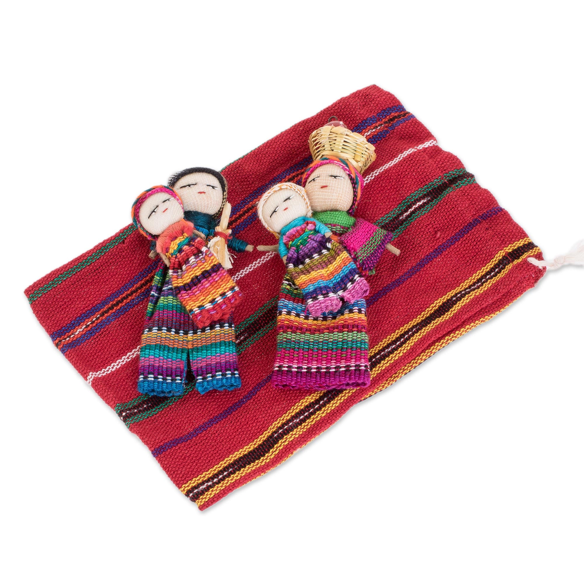 Premium Handmade Cotton Worry Dolls from Guatemala – Authentic Pair for Serenity