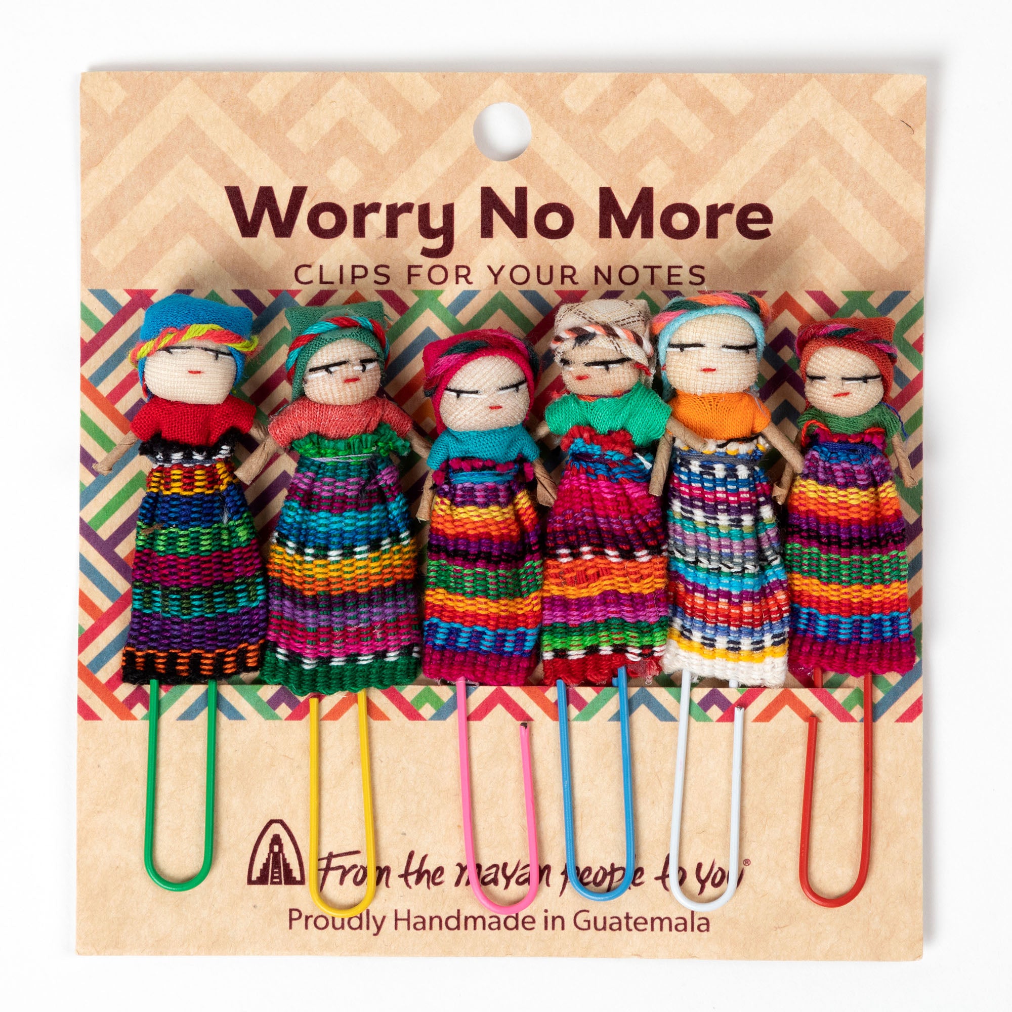 Premium Worry-Free Doll Paper Clips - Set of 6 | Handmade in Guatemala