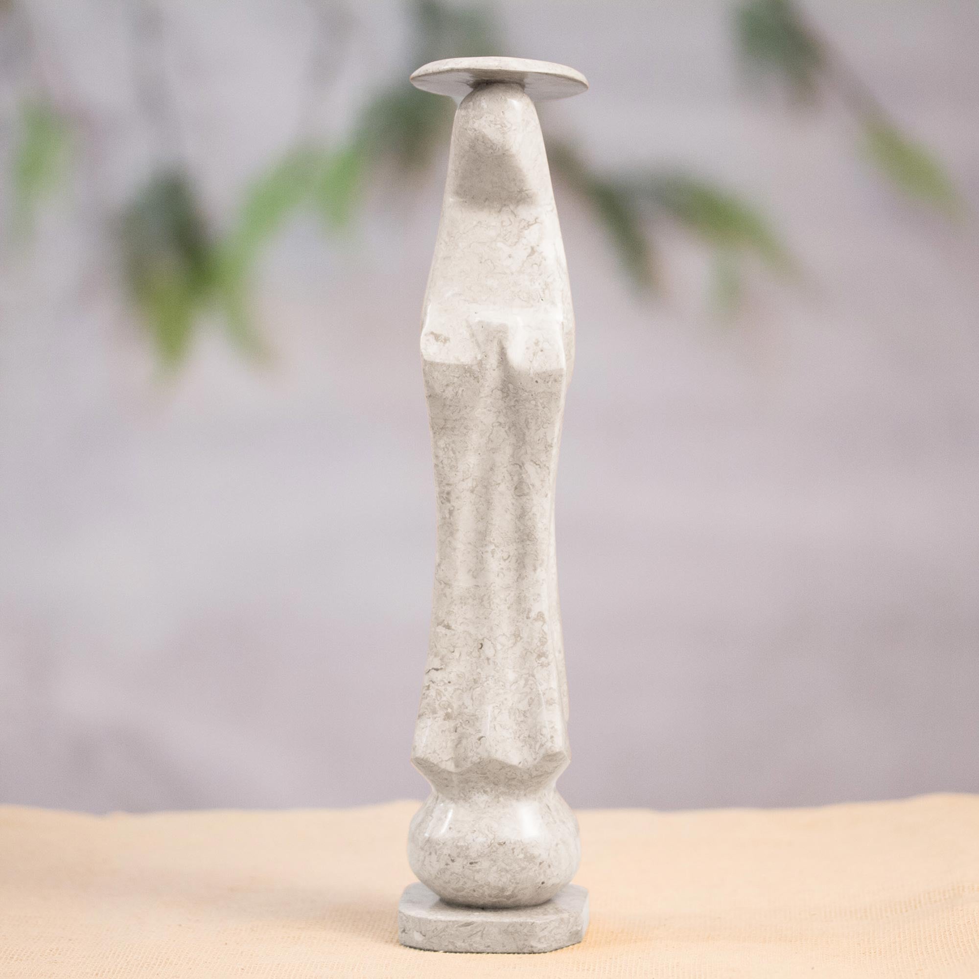 Premium White Marble Madonna Statue – Hand-Crafted Christian Art from Mexico