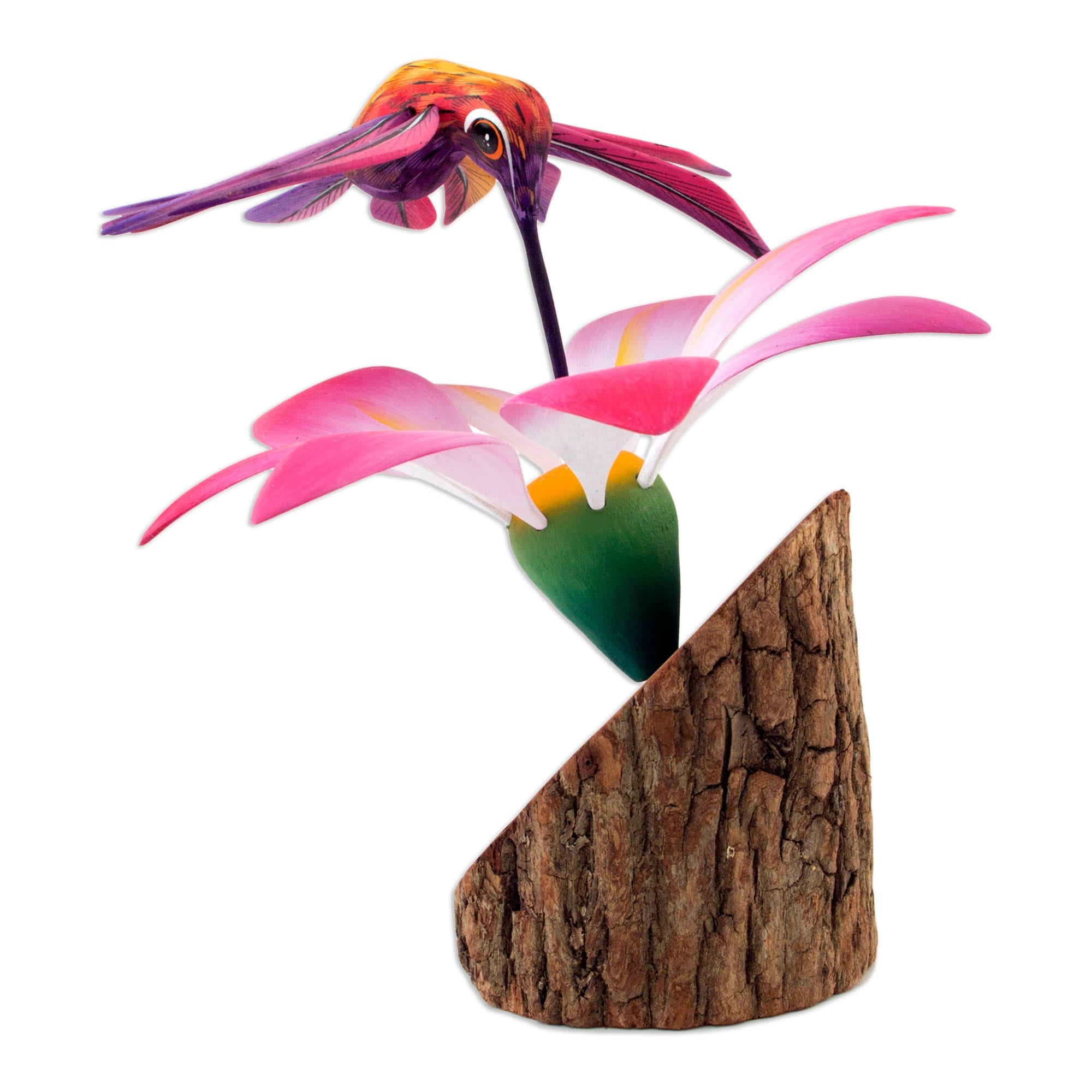 Premium Handcrafted Hummingbird Wood Sculpture – Symbol of Joy & Luck