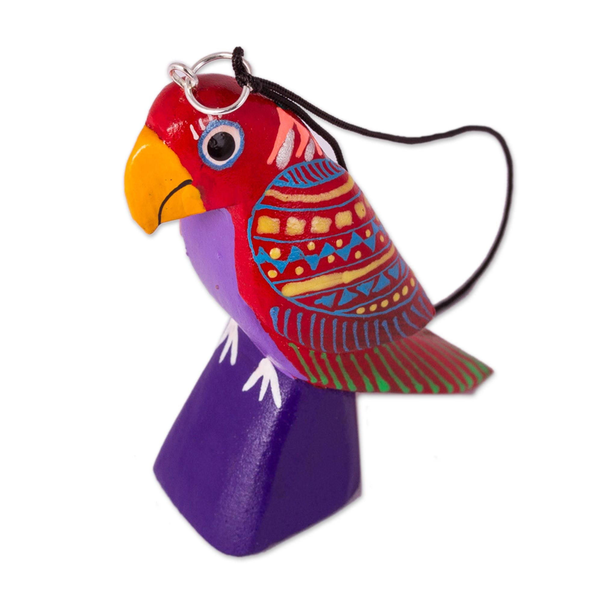Premium Hand-Painted Alebrije Wooden Bird Ornaments - Set of 5 (Magic Birds Collection)