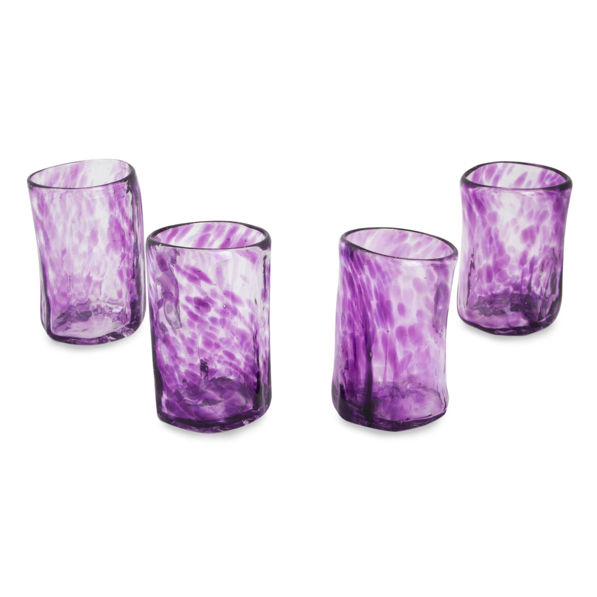 Premium Lilac Mist Handcrafted Shot Glasses - Set of 4