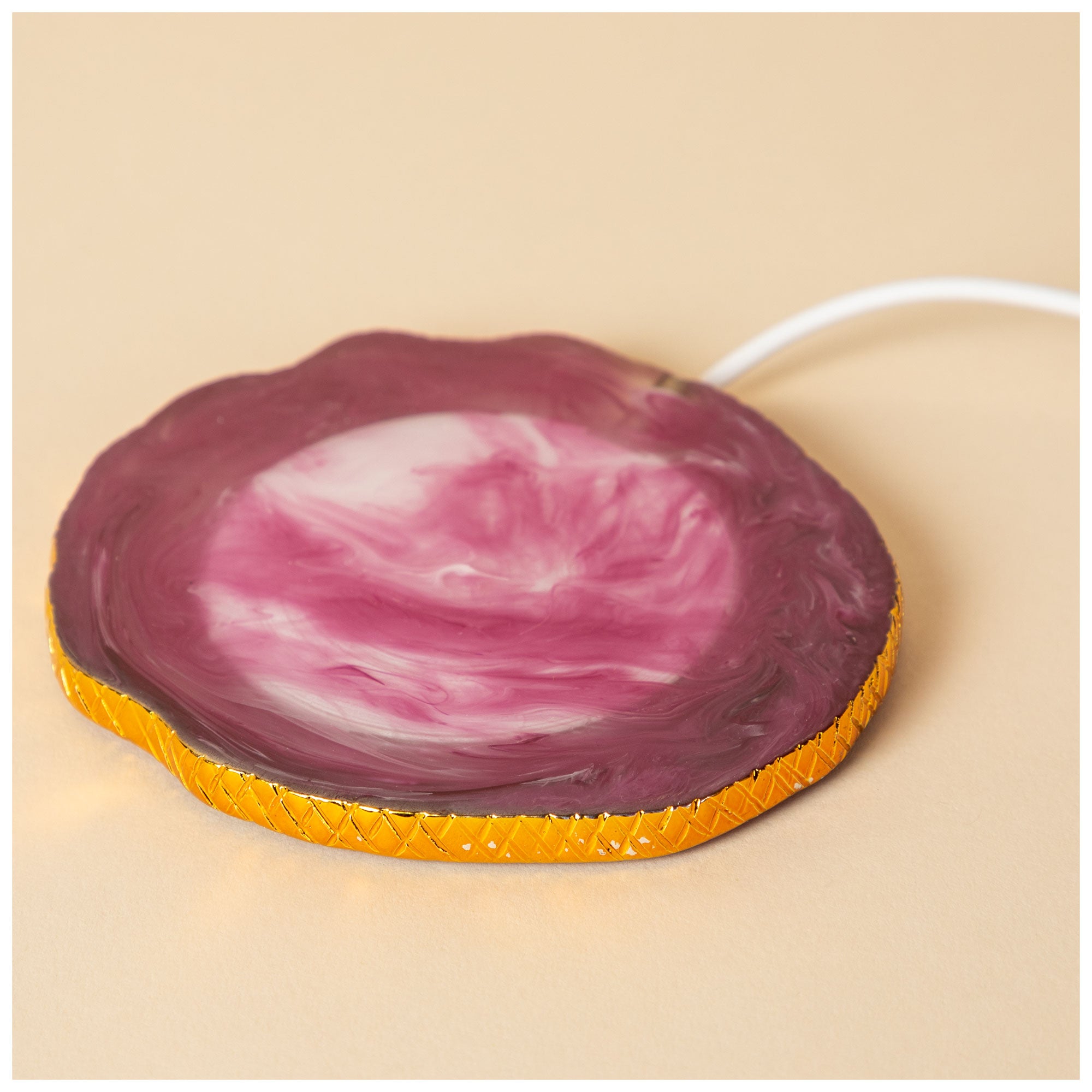 Premium Wireless Charging Agate Crystal Pad - Ultimate Style & Fast Charge