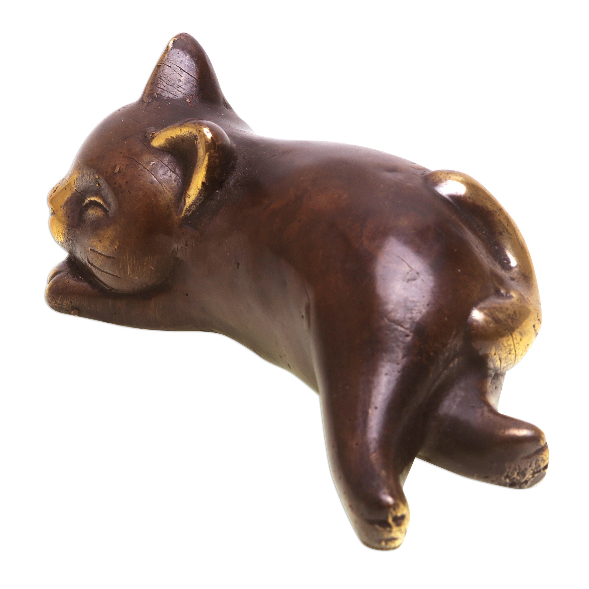 Premium Bronze Cat Sculpture - Let Sleeping Cats Lie